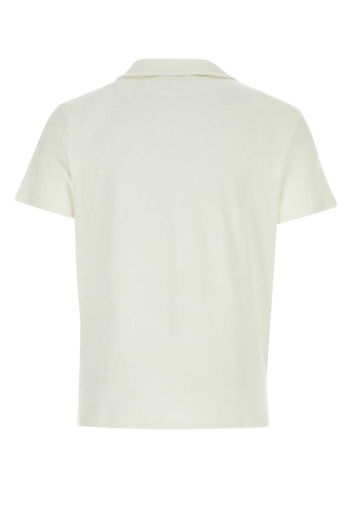 Shop Polo Ralph Lauren White Terry Polo Shirt