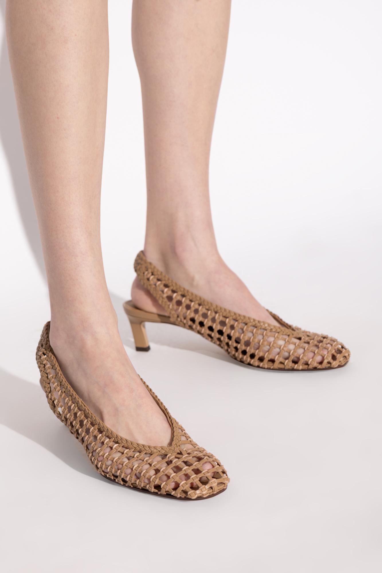 Fendi Scarpe Con Tacco In Pelle Cammello Donna In Camel