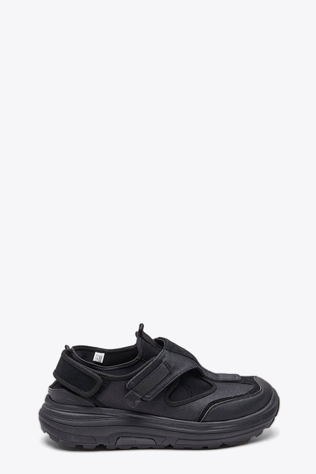 SUICOKE TRED BLACK LAYERED LOW SNEAKER - TRED