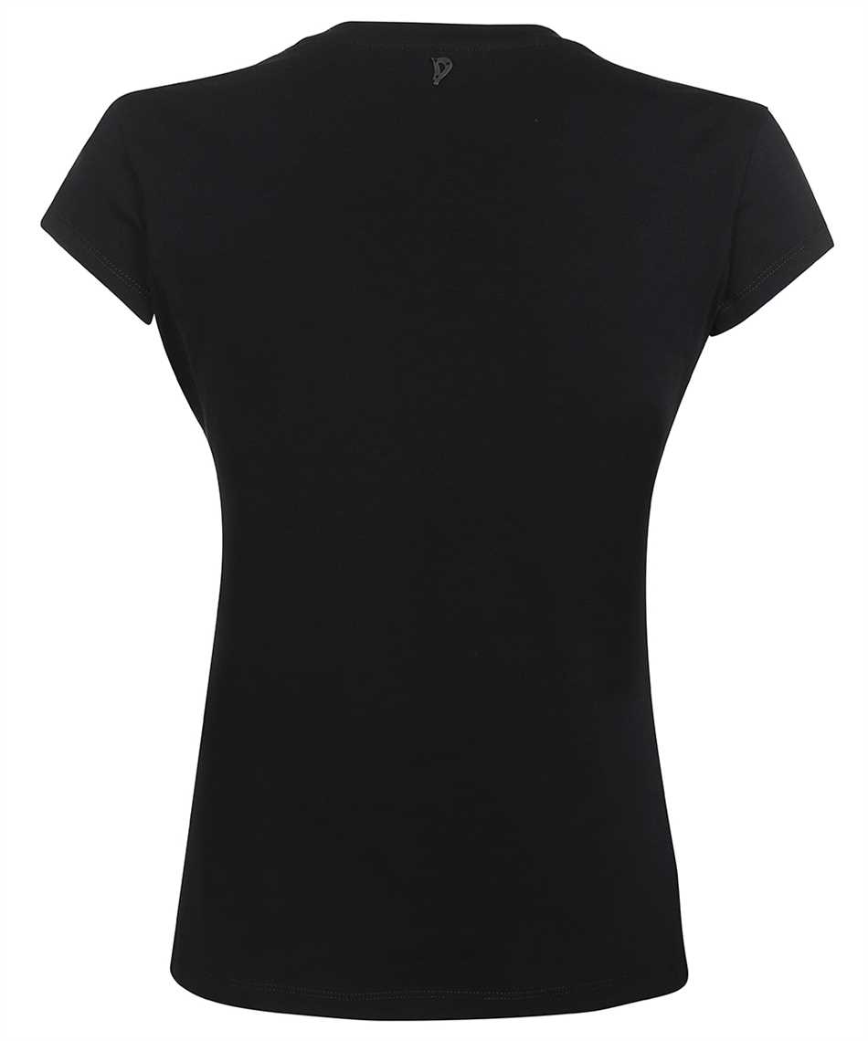 Shop Dondup V-neck T-shirt In Black