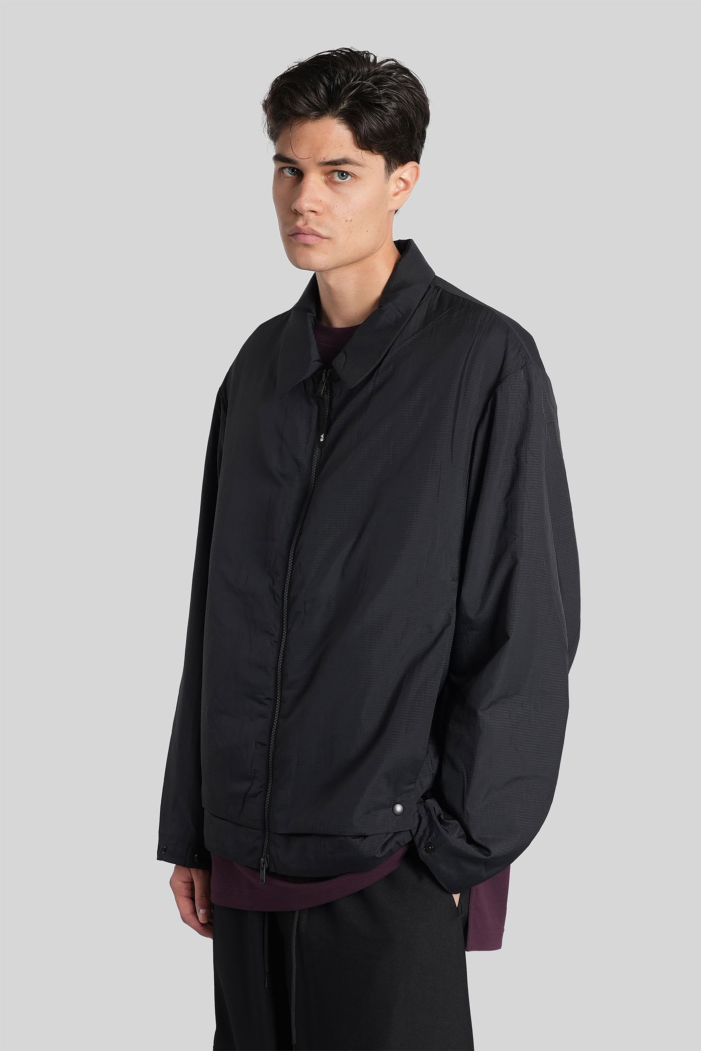Y-3 Casual Jacket In Black Polyamide In Black