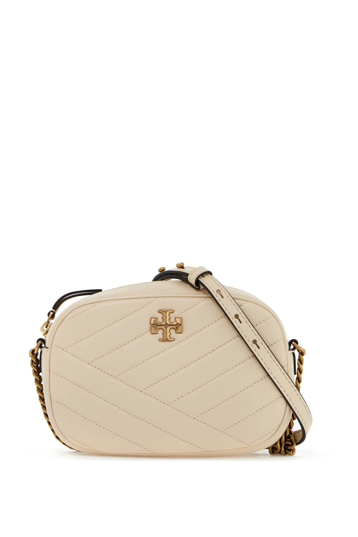 Shop Tory Burch Chevron Small Kira Camera Bag In New Cream