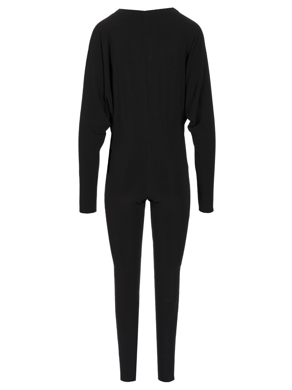 Shop Norma Kamali Dolman V-neck Jumpsuit In Black