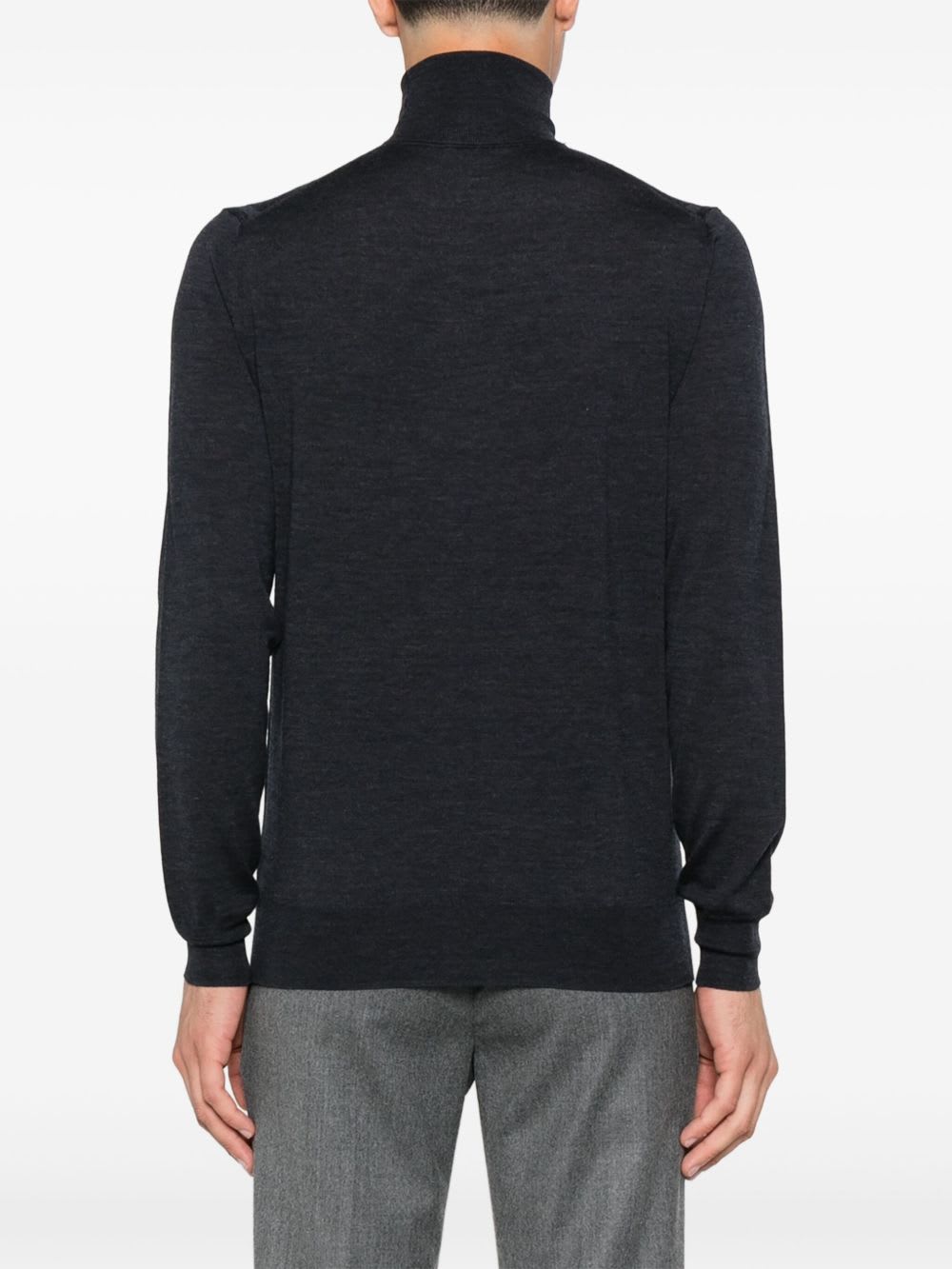 Paolo Pecora Wool Turtleneck Sweater In Gray