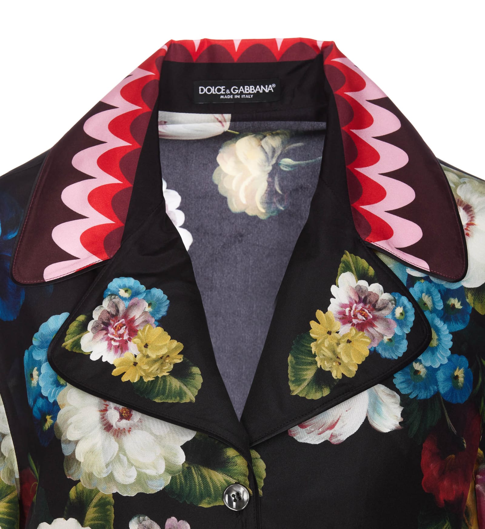 Shop Dolce & Gabbana Fiore Notturno Print Shirt