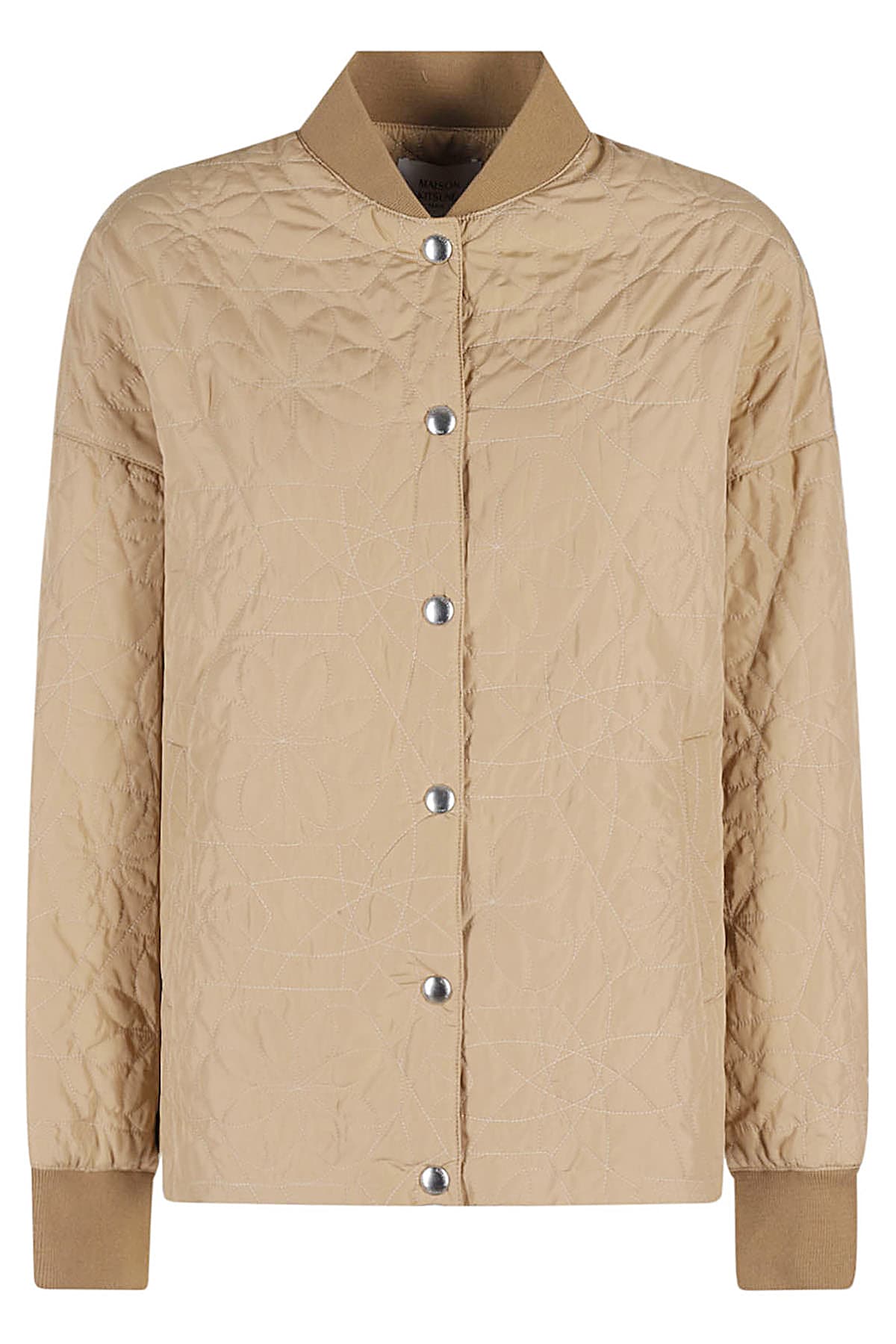 Shop Maison Kitsuné Quilted Blouson In Chino Beige