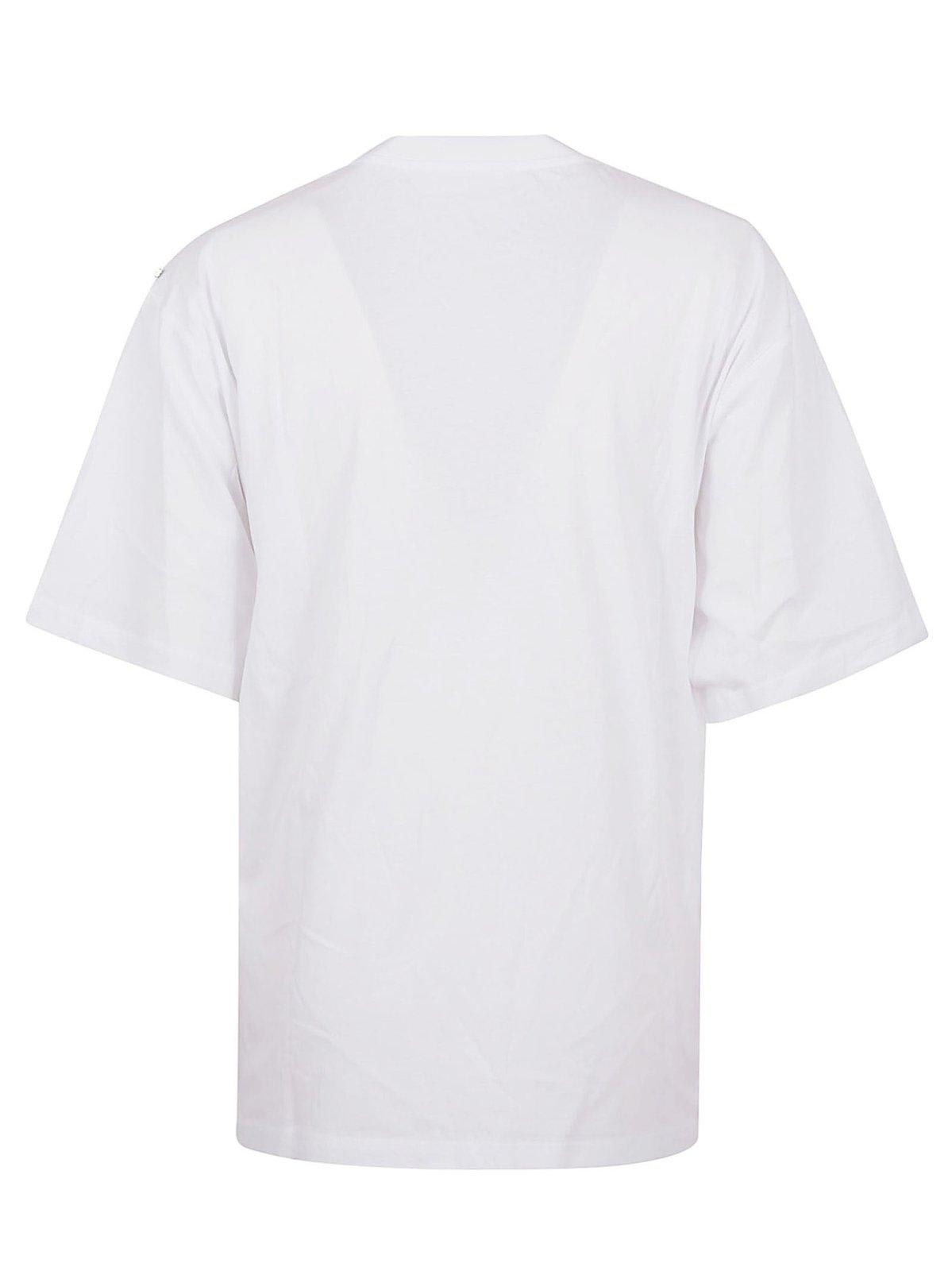 Shop Sportmax Cerwneck Short-sleeved T-shirt In Bianco