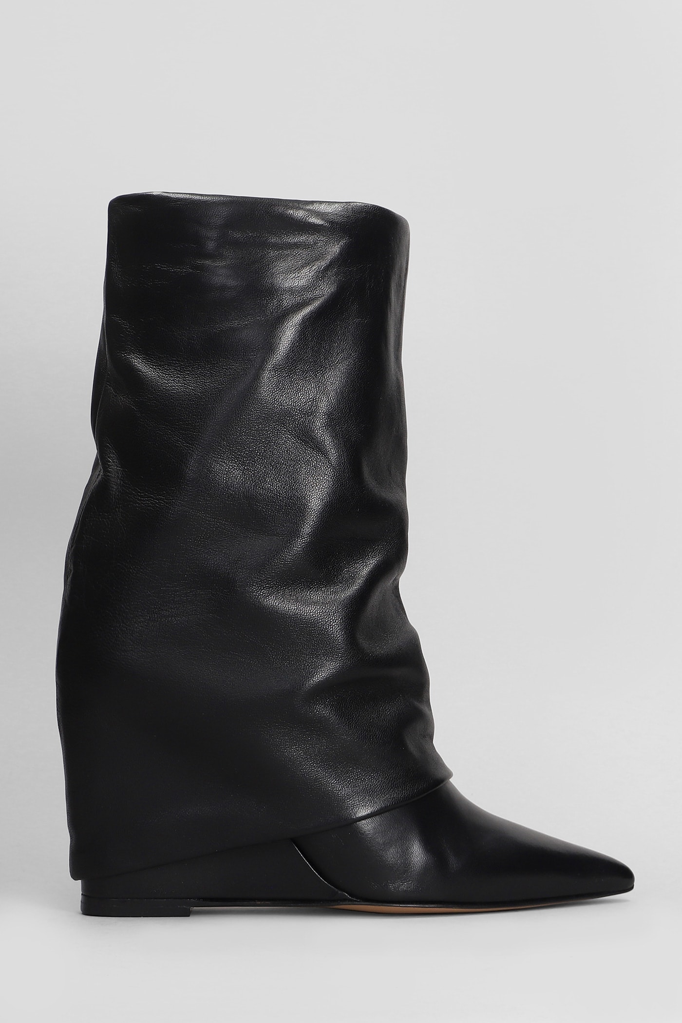 The Seller High Heels Ankle Boots In Black Leather