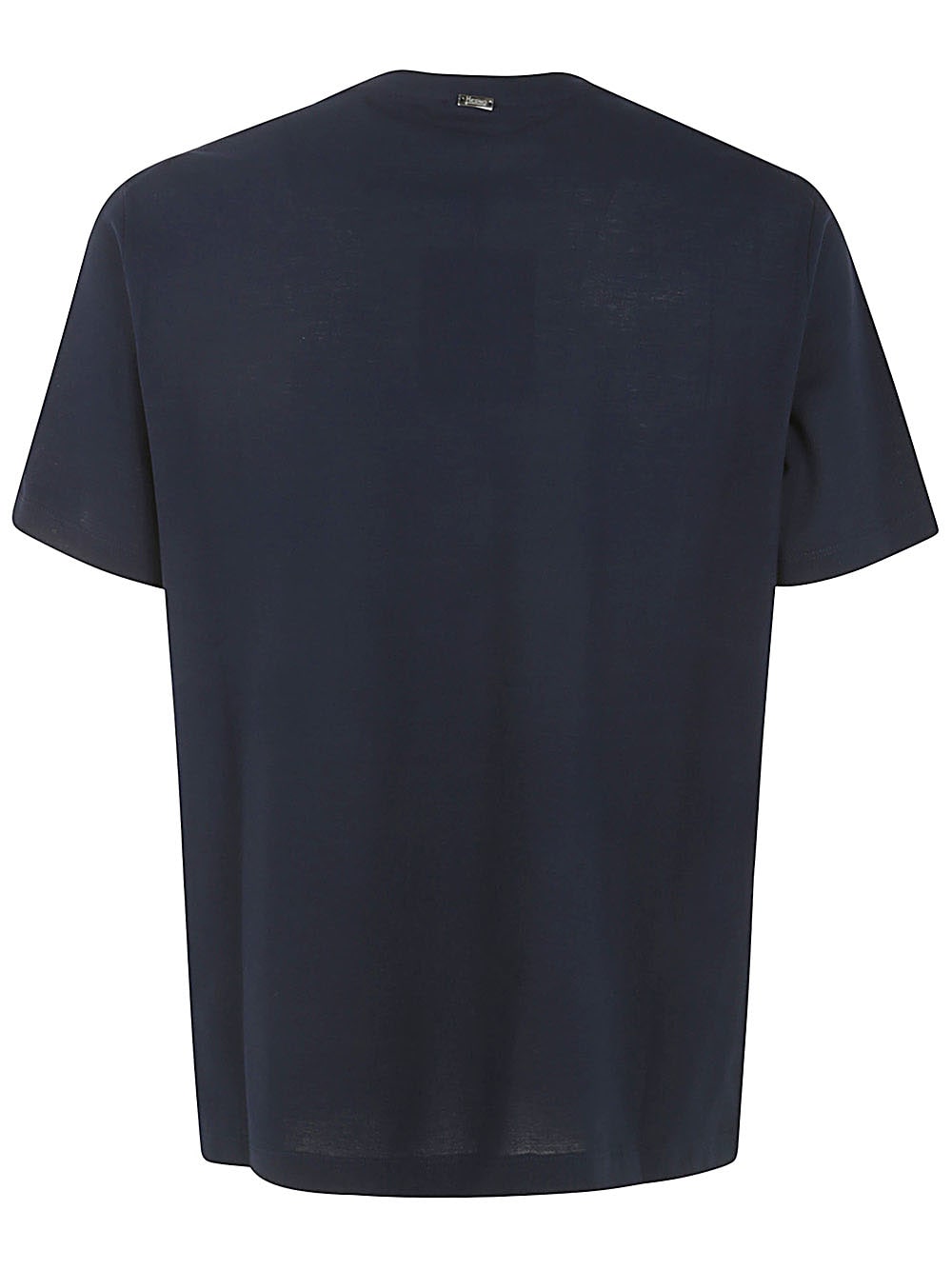 Shop Herno Crepe T-shirt In Navy Blue