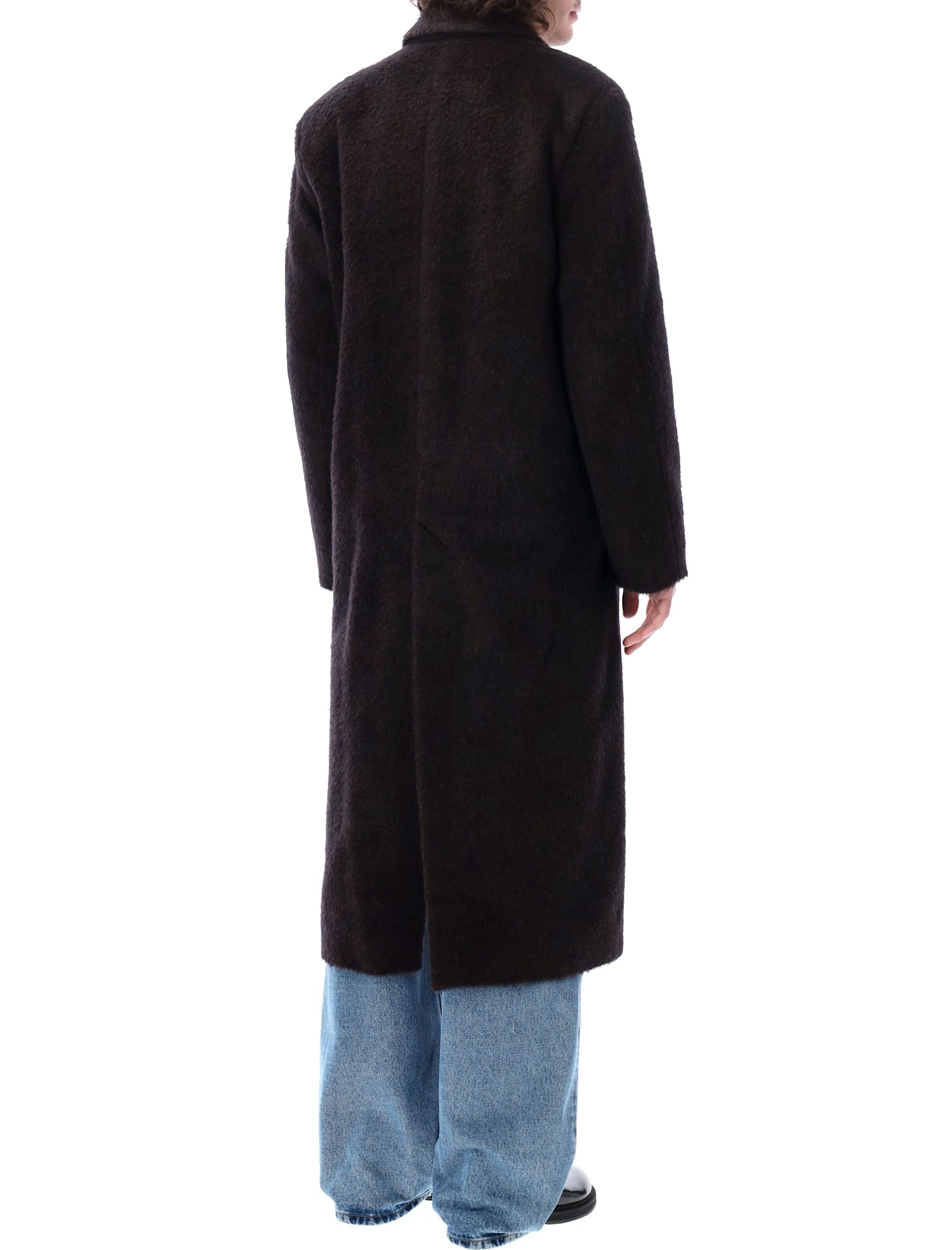 Shop Séfr Maico Coat In Ursine Melange