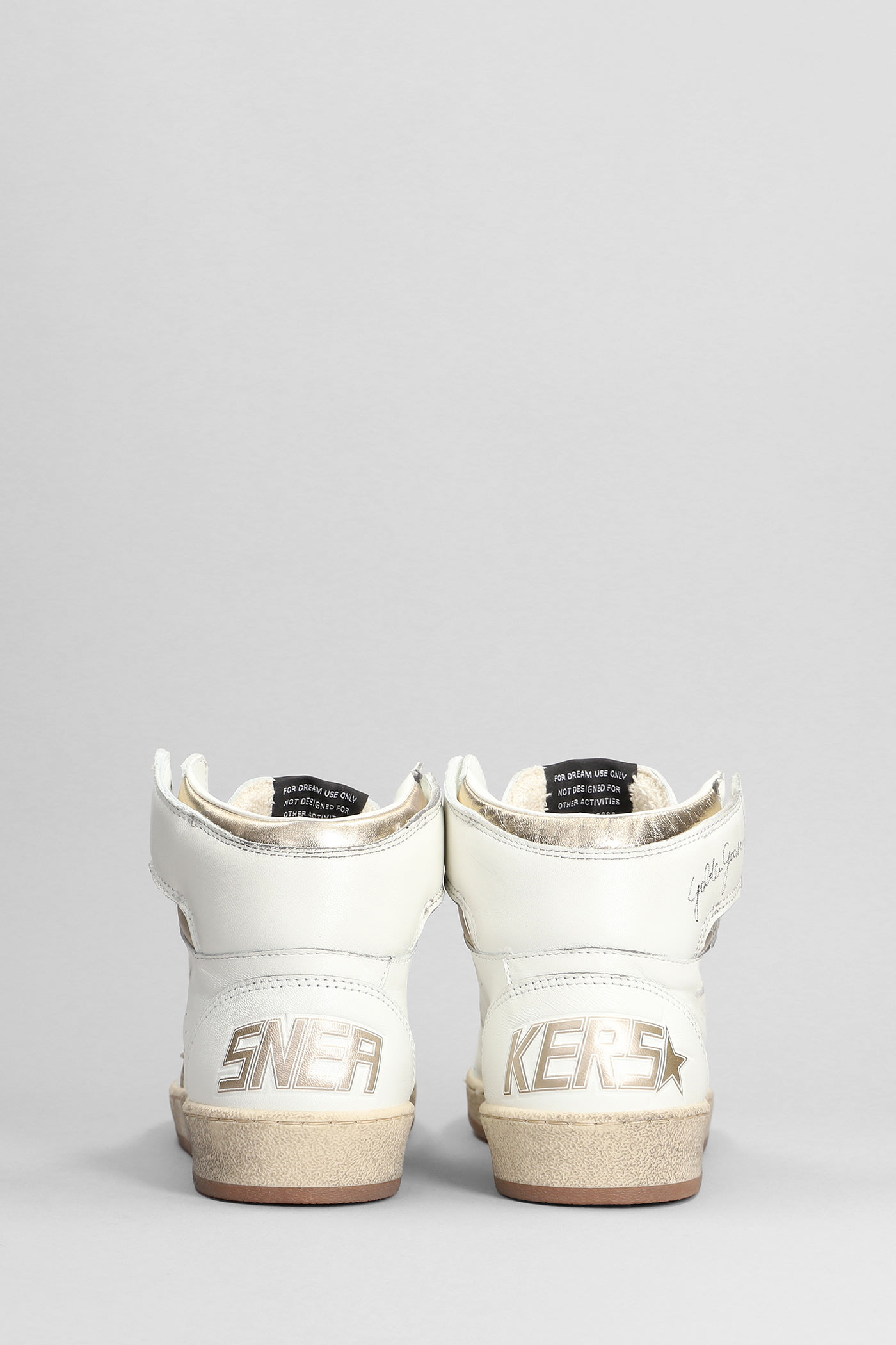 Shop Golden Goose Sky Star Sneakers In White Leather