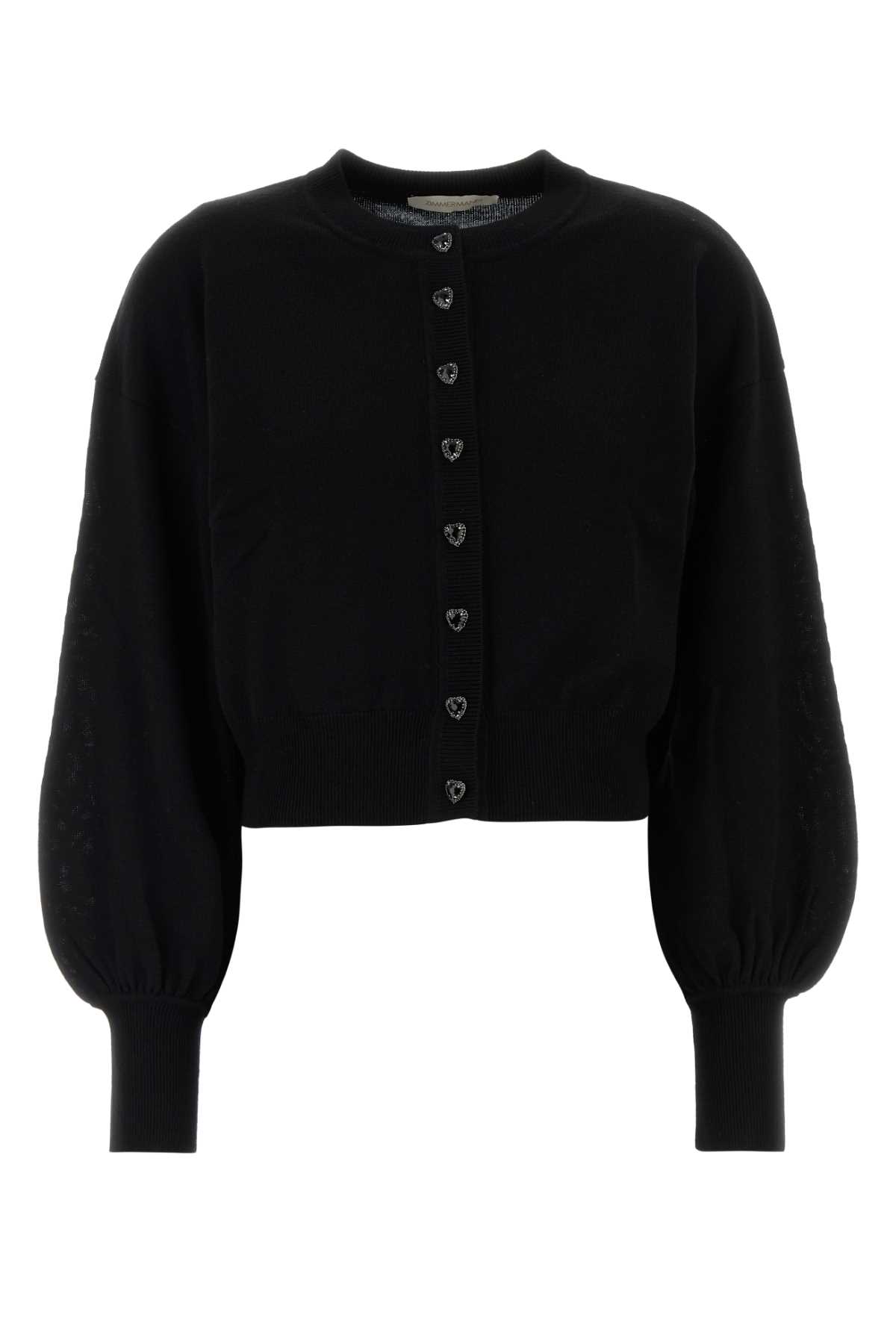 Zimmermann Hypnotic Jewel Buttoned-up Cardigan In Black