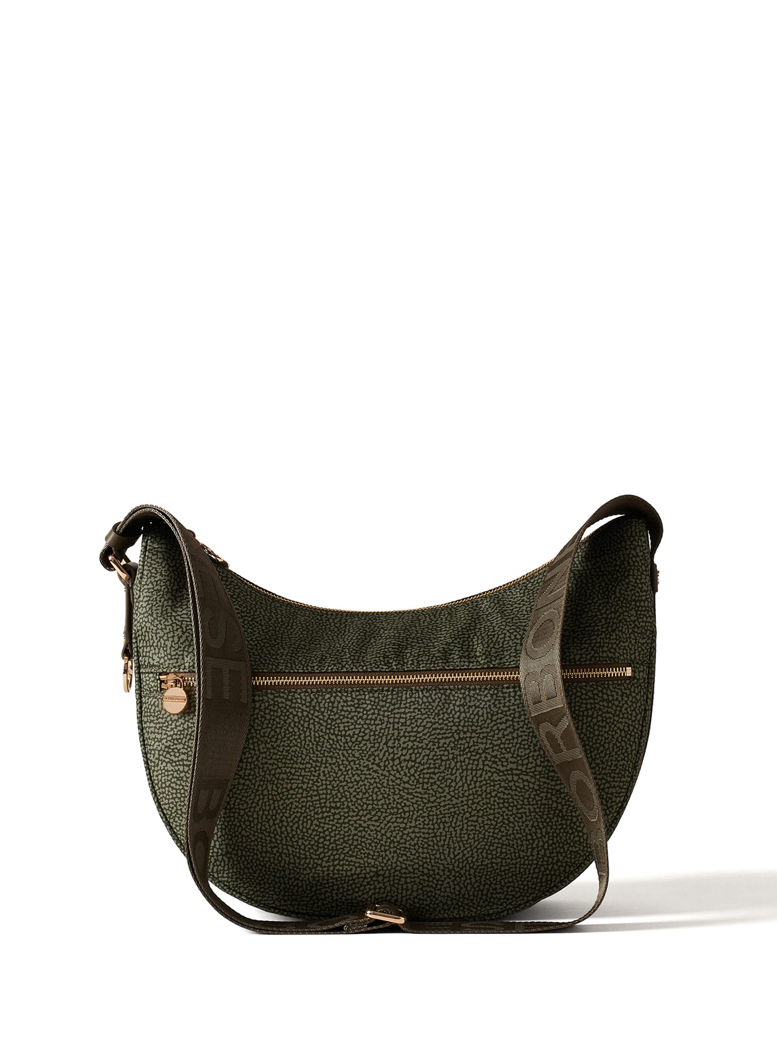 Luna Hobo Middle Shoulder Bag In Military Green Op Fabric