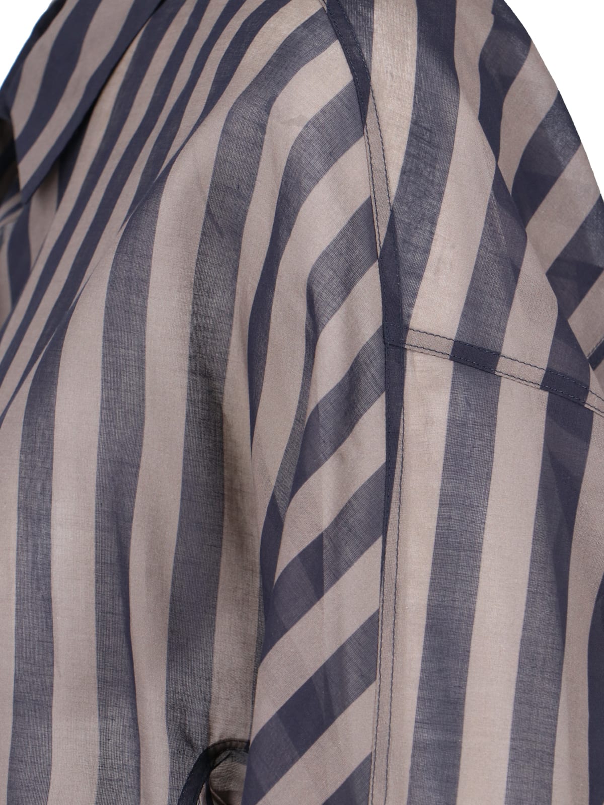 Shop Dries Van Noten Striped Shirt In Taupe