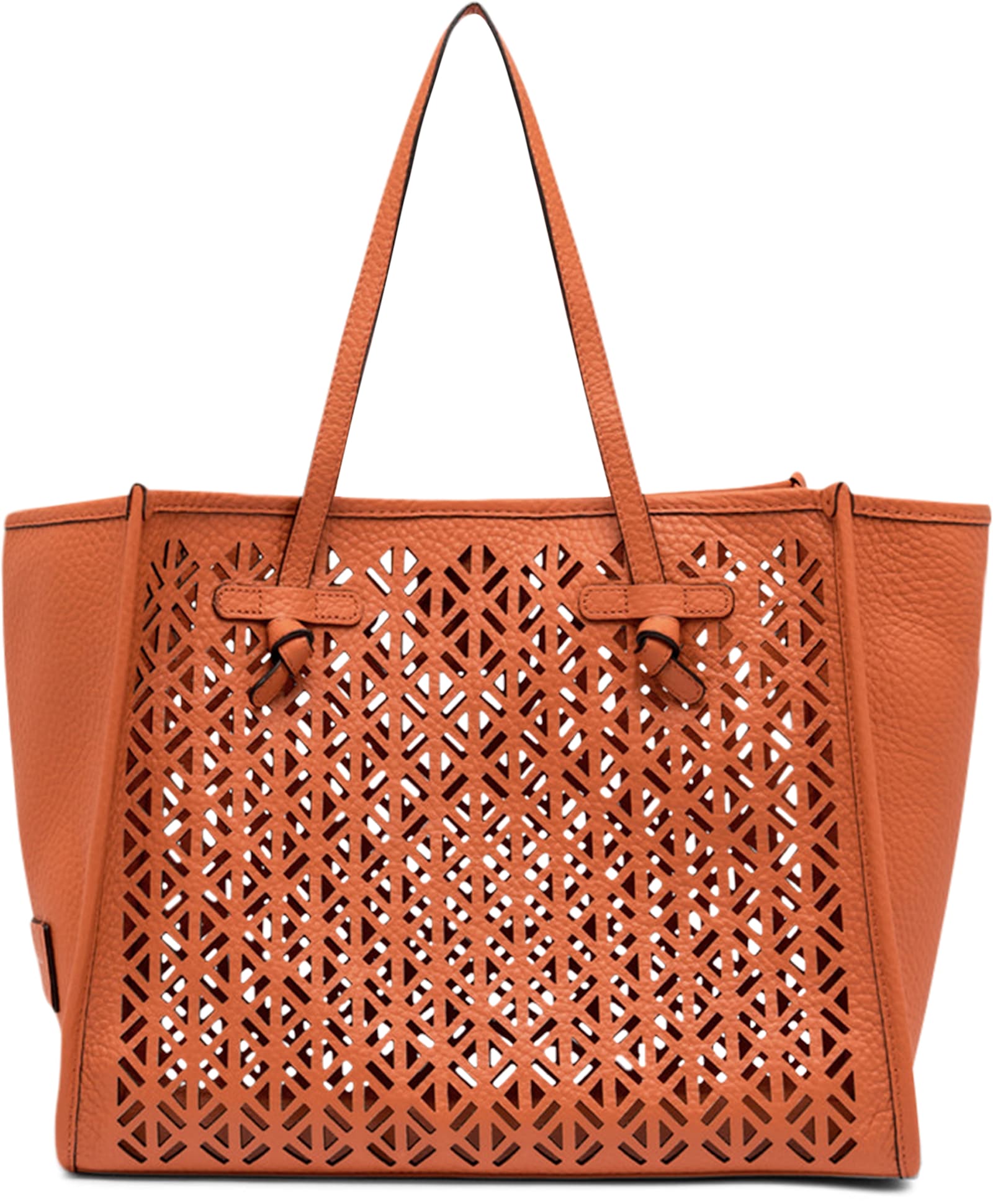 Gianni Chiarini Marcella Shopping Bag In Double Bubble Leather In Red