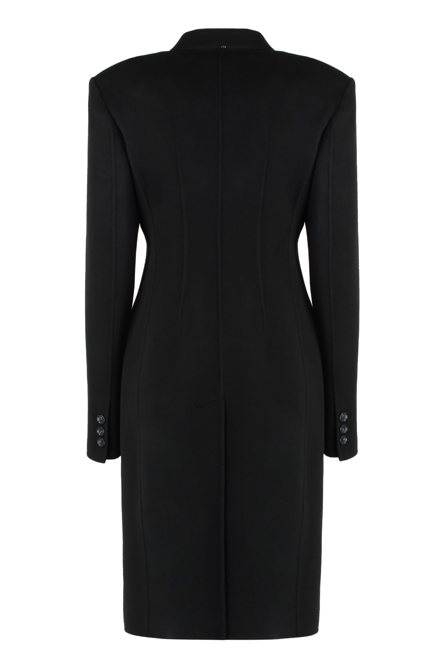 Shop Sportmax Morgana Double-breasted Wool Coat In Black