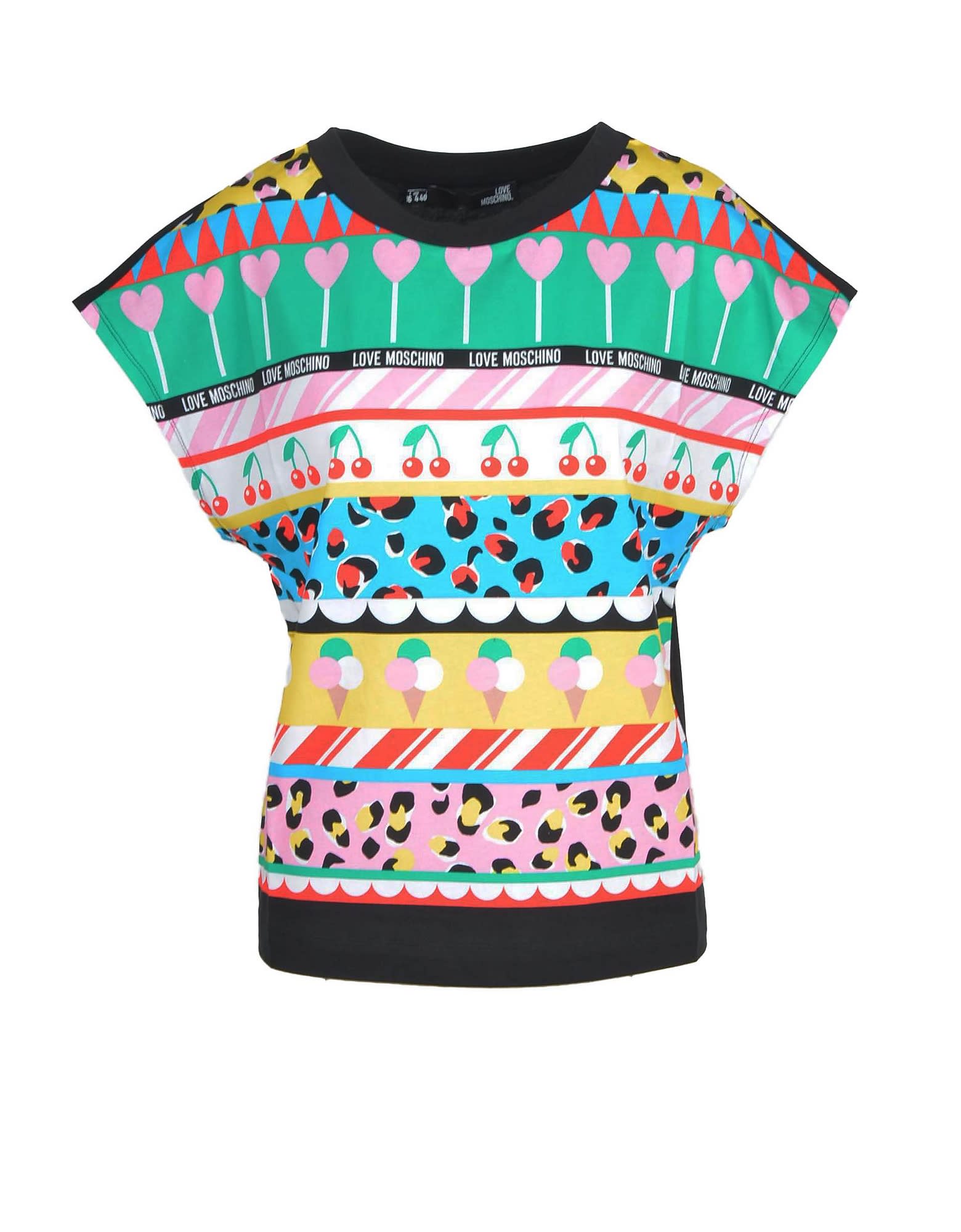 Love Moschino Womens Multicolor T-shirt