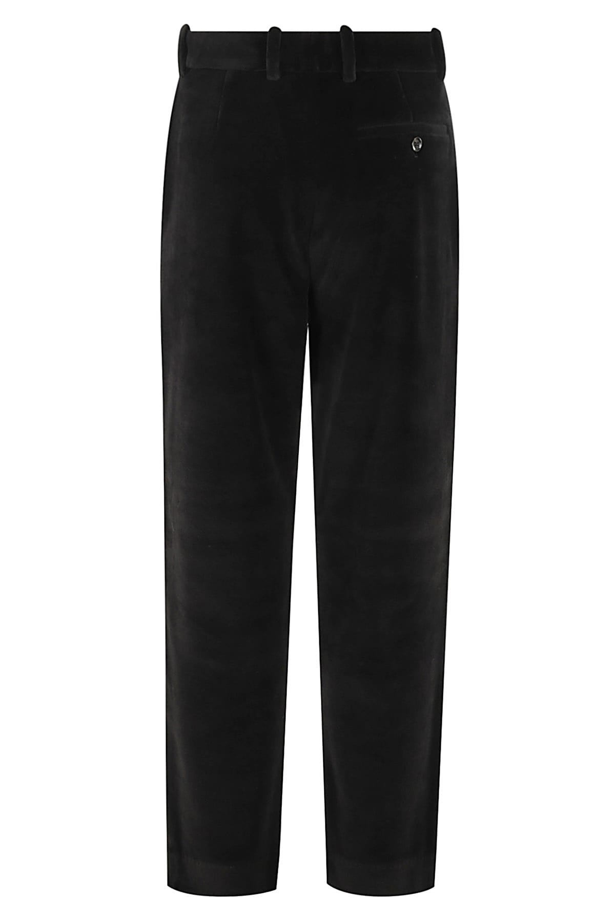 Shop Circolo 1901 Pant Carrot Velour In Nero