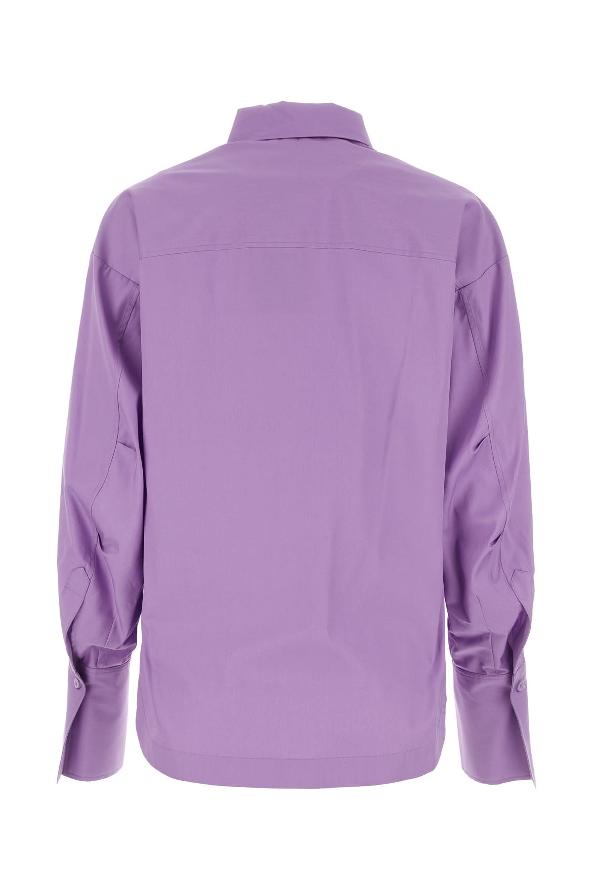 Shop Attico Lilac Poplin Eliza Shirt In Lavander