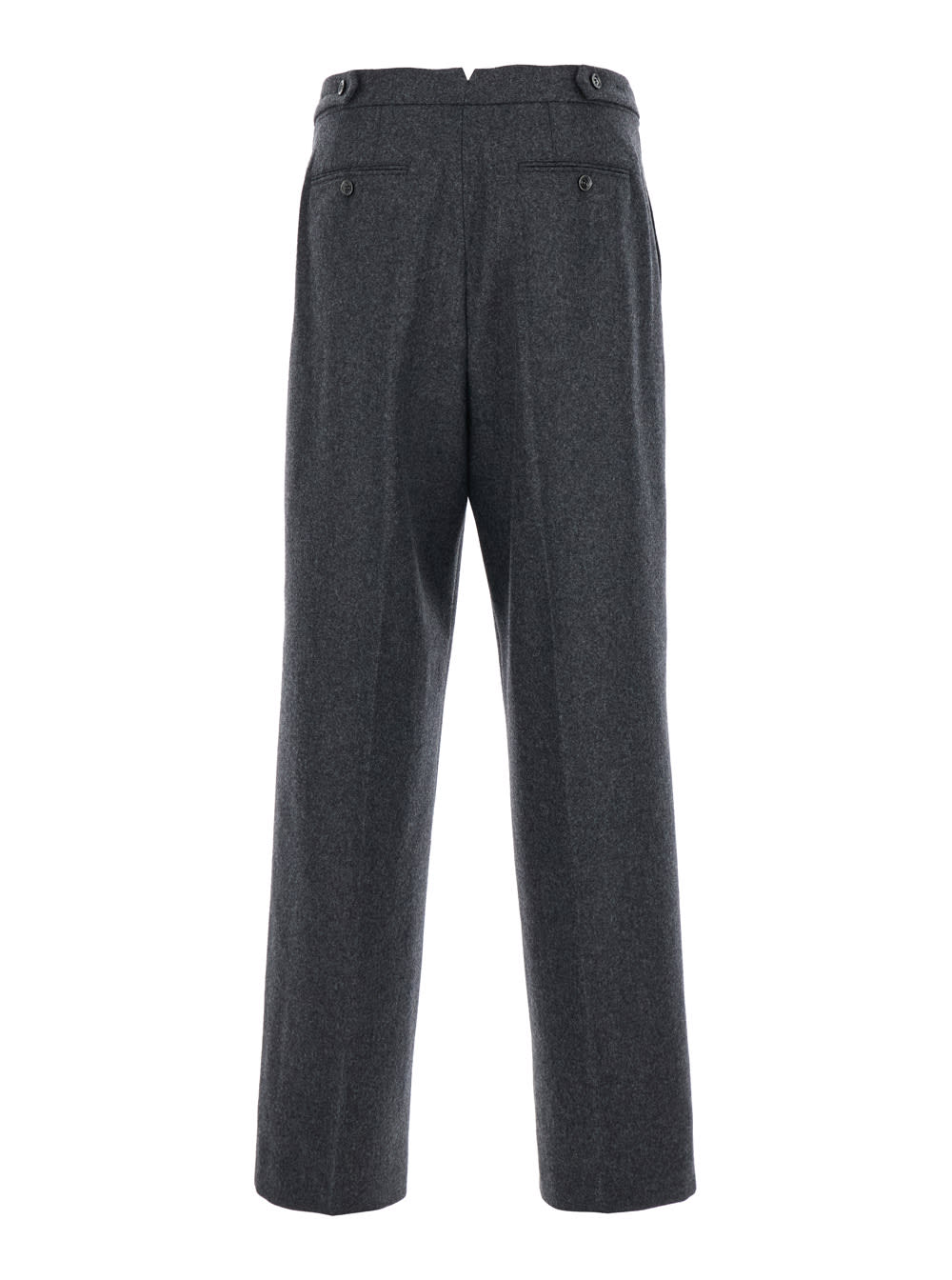 Shop Ami Alexandre Mattiussi Grey Wide Legs With Concealed Closure In Wool Man