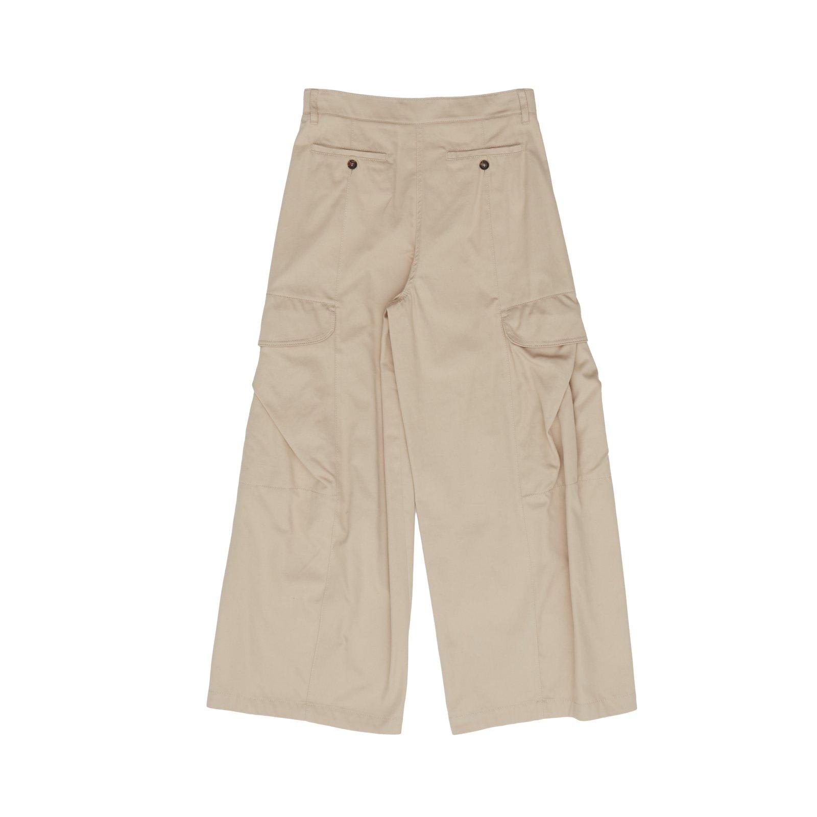 's Max Mara Button Detailed Wide Leg Pants In Beige