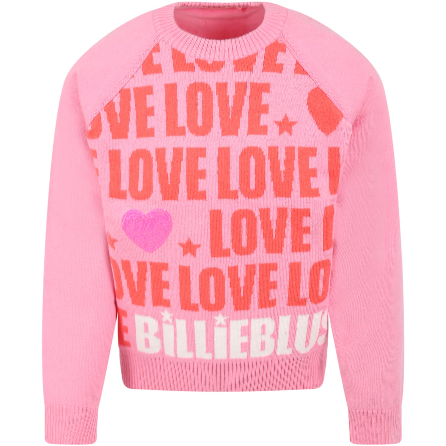 Billieblush Fuchsia Sweater For Girl With Logo