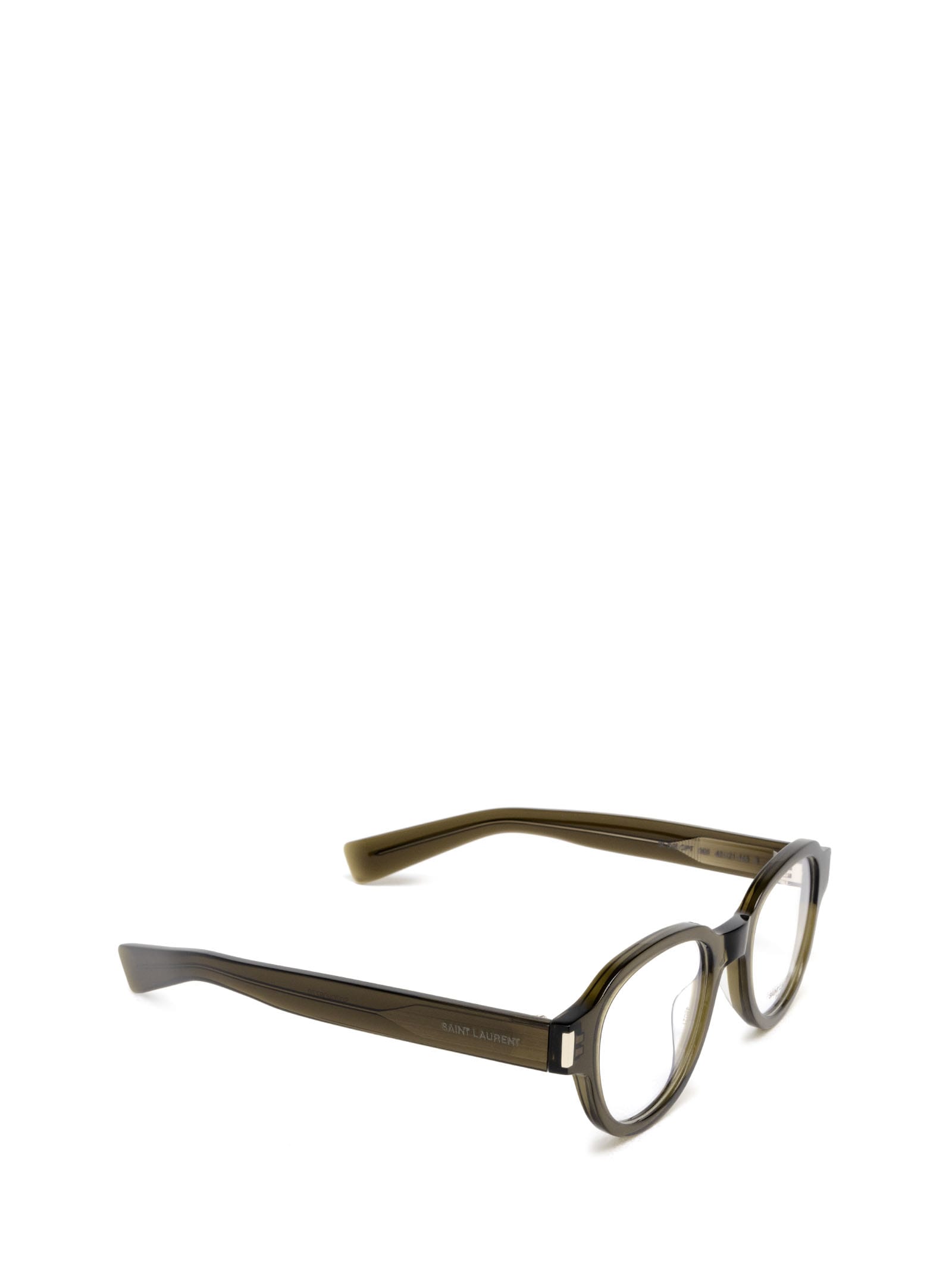 Shop Saint Laurent Sl 546 Opt Green Glasses