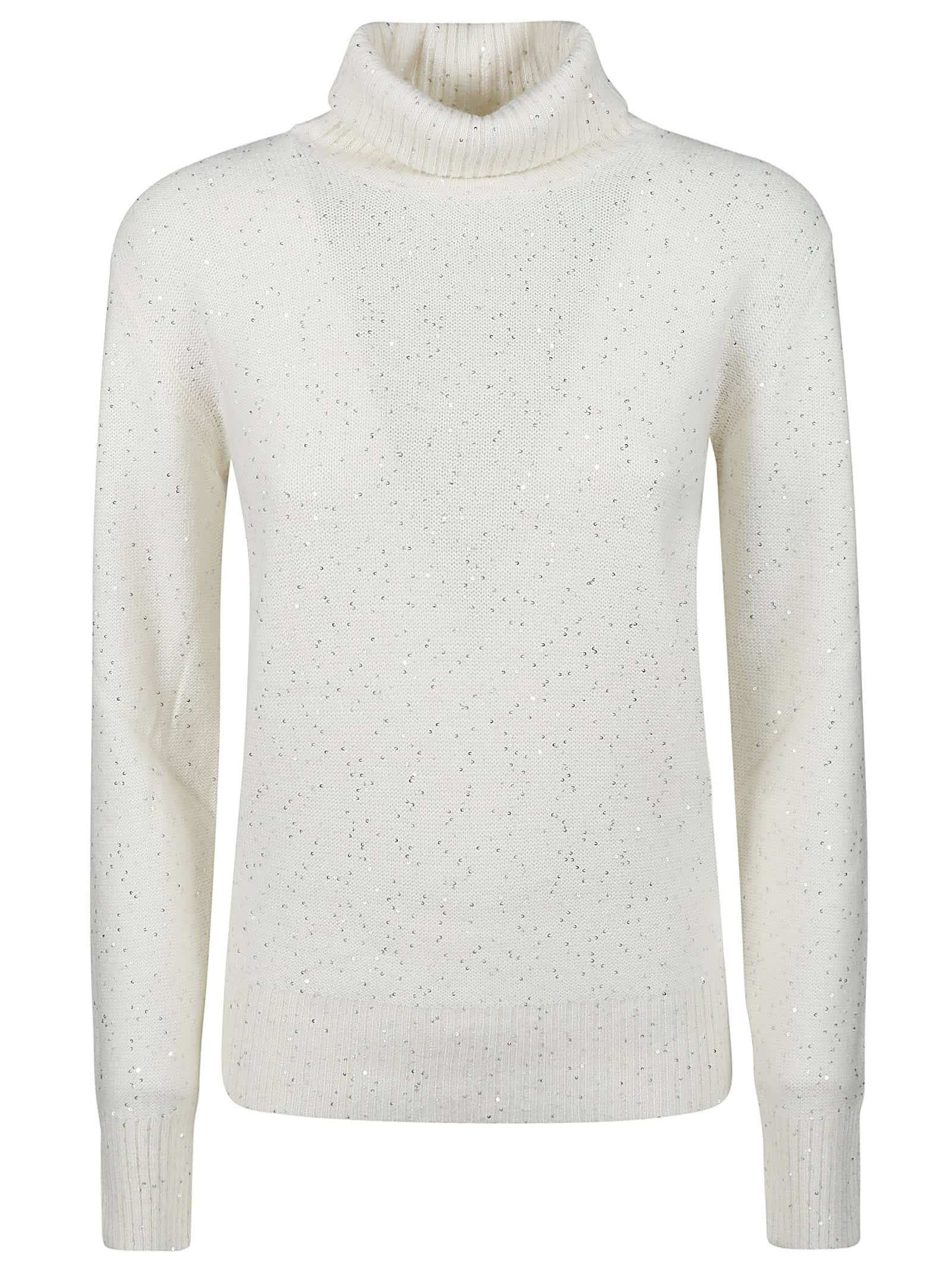 Fabiana Filippi Turtle Neck Sweater In Rafia