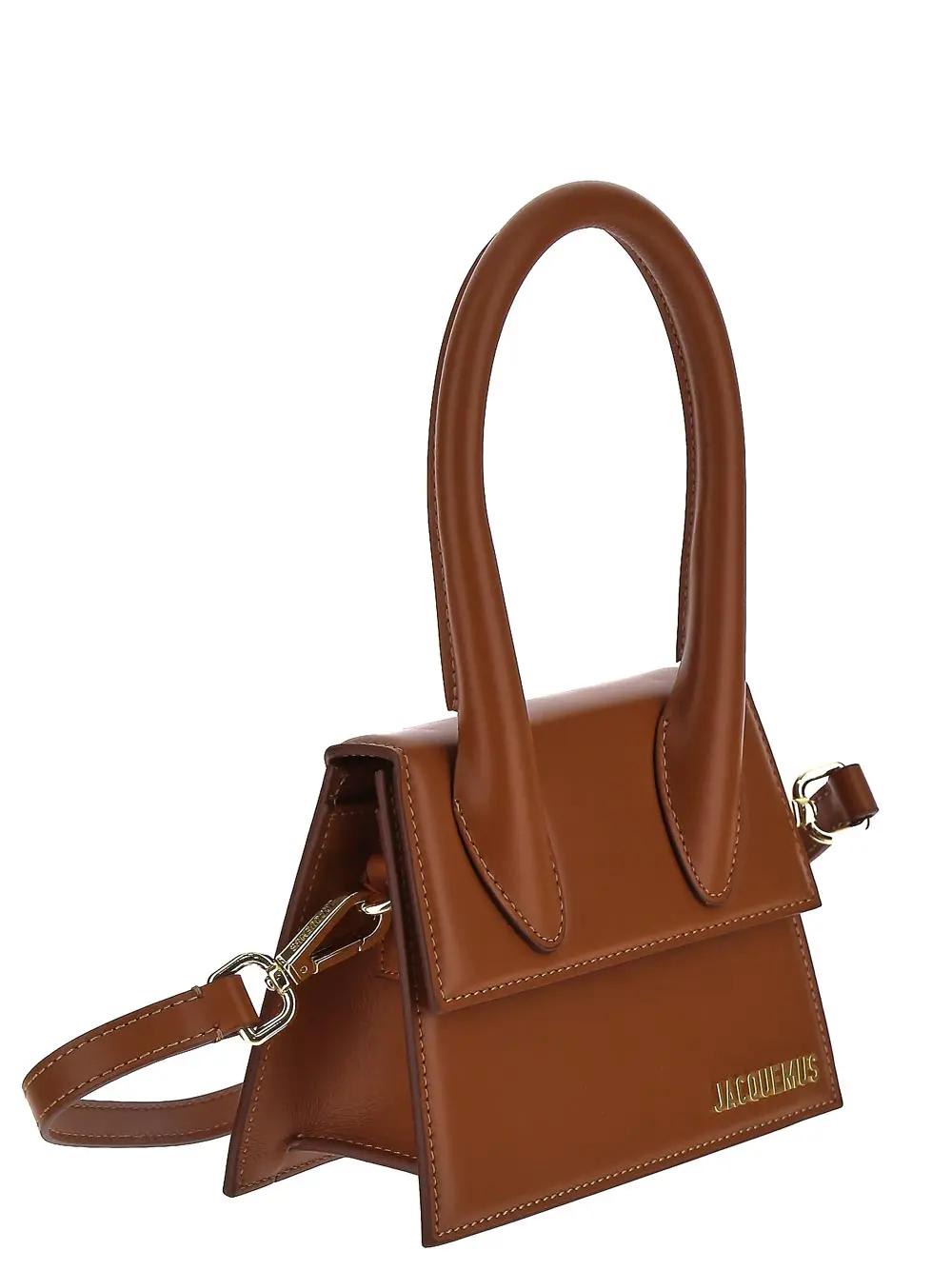 Shop Jacquemus Le Chiquito Moyen In Leather Brown