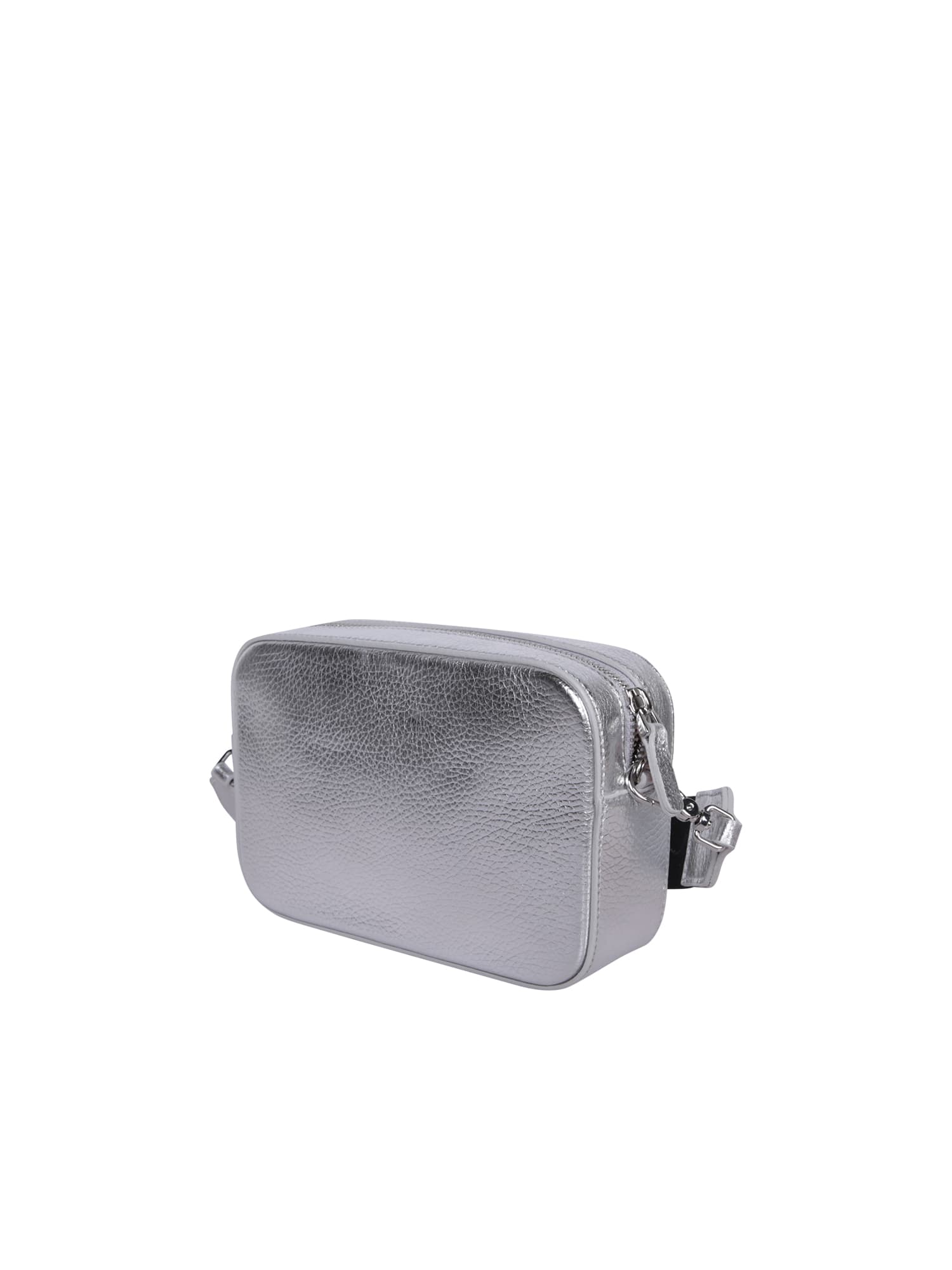 Shop Coccinelle Silver Tebe Mini Bag In Metallic