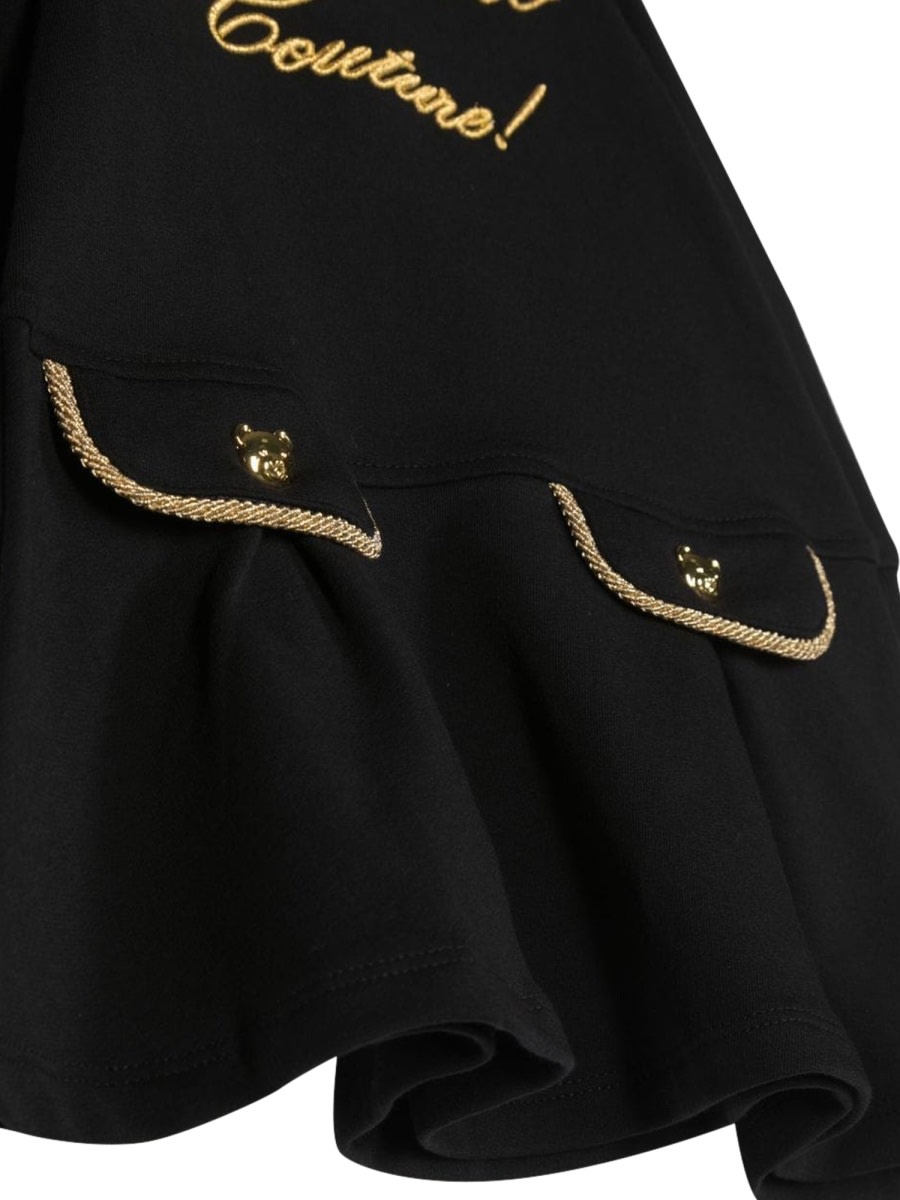 Shop Moschino M/l Logo Dress In Black