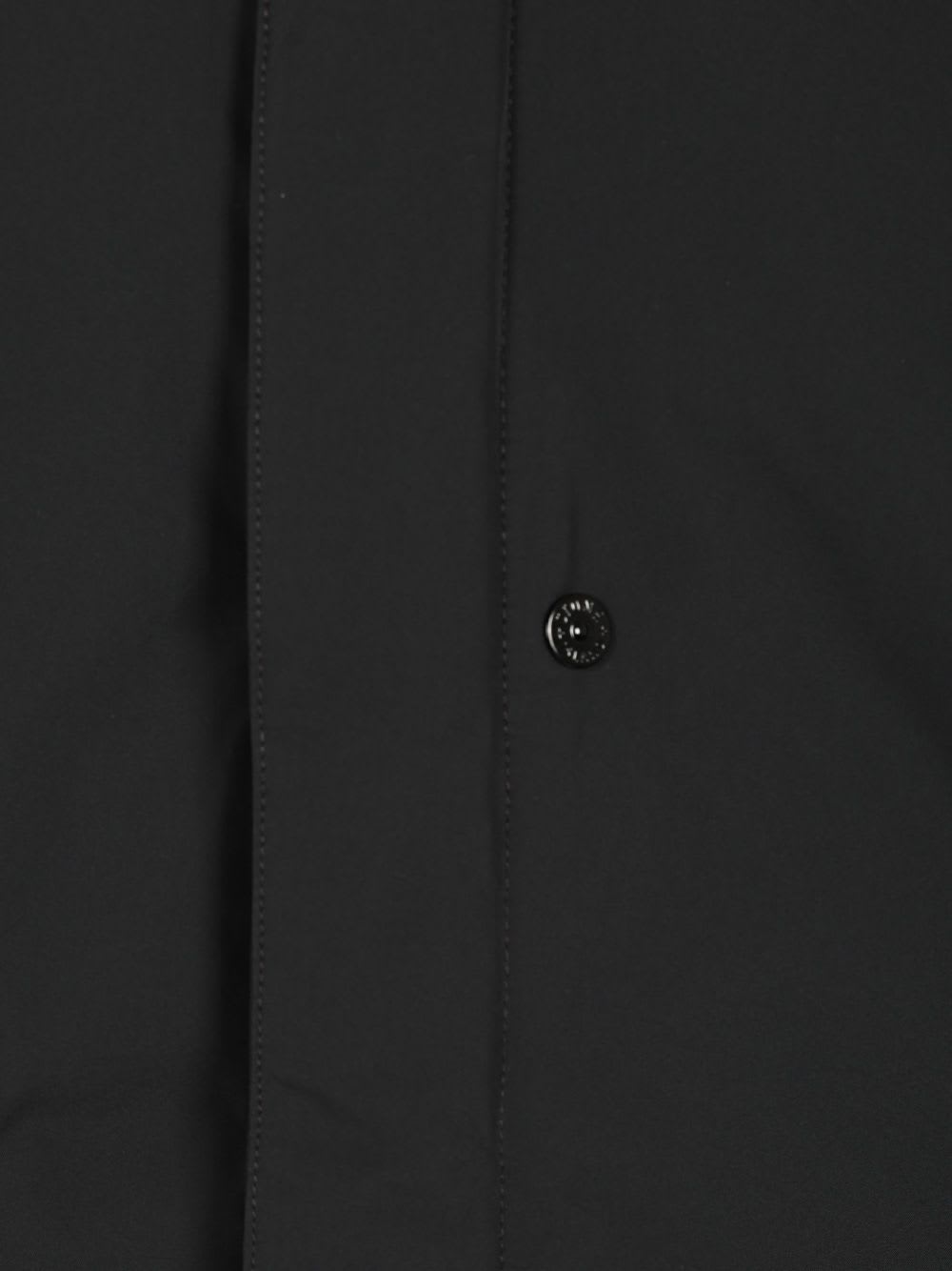 Stone Island Micro Twill Padded Jacket In Black