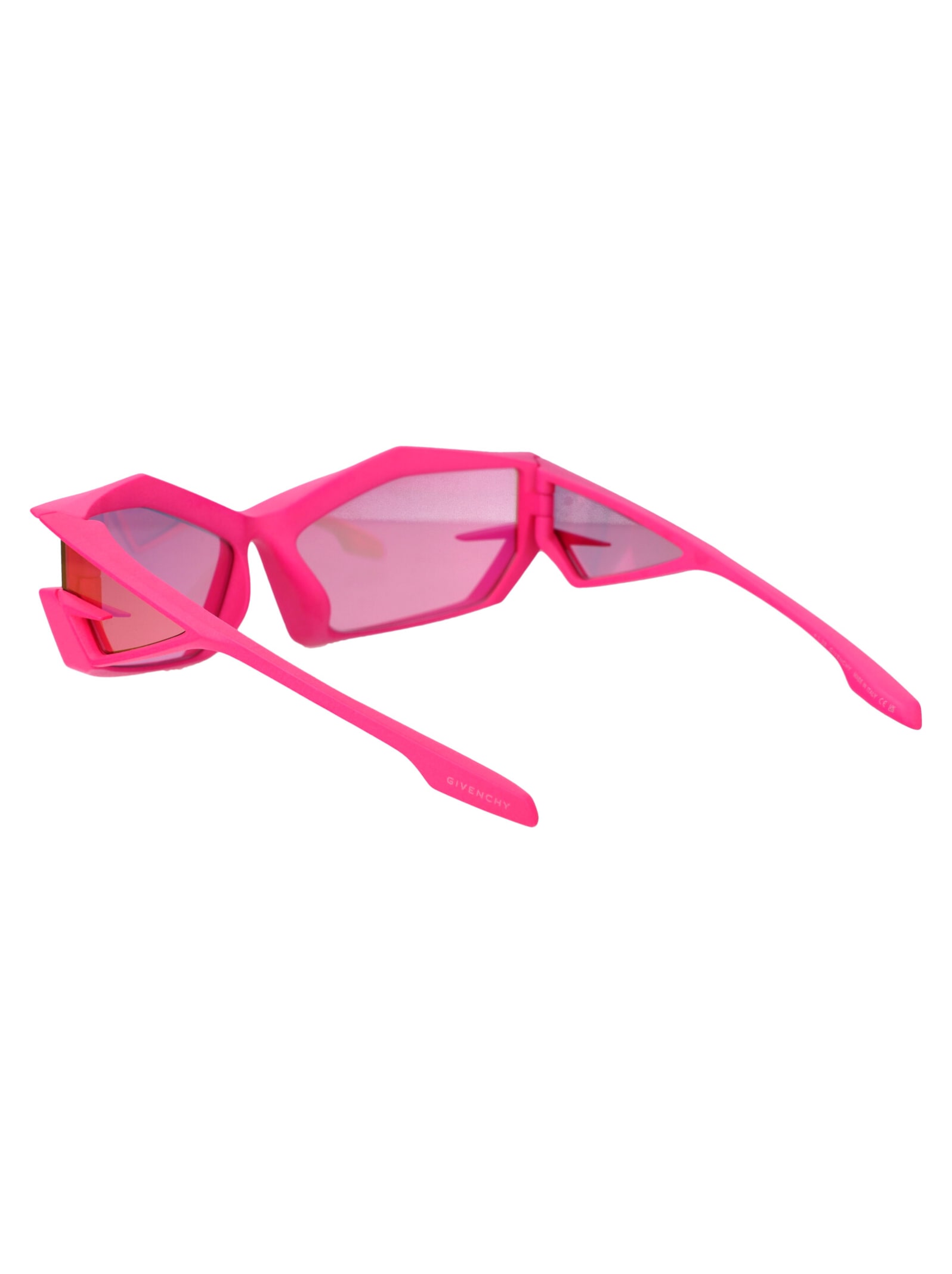 Shop Givenchy Giv Cut Sunglasses In 73y Matte Pink / Violet