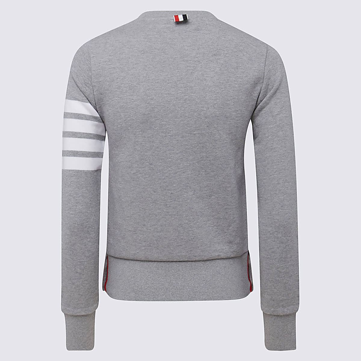 Shop Thom Browne Light Grey Cotton 4-bar Sweatshirt In Lt Grey