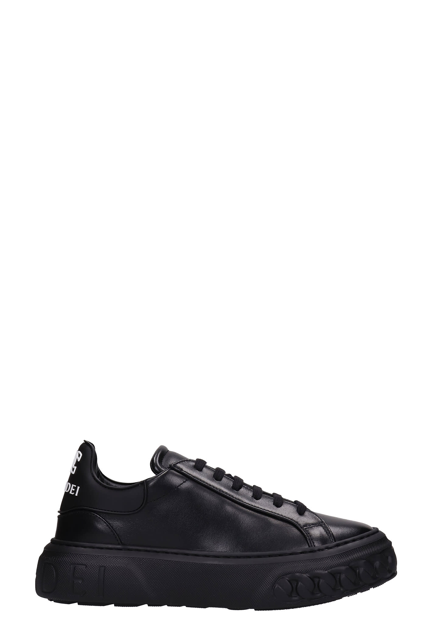 Casadei Off Road Sneakers In Black Leather
