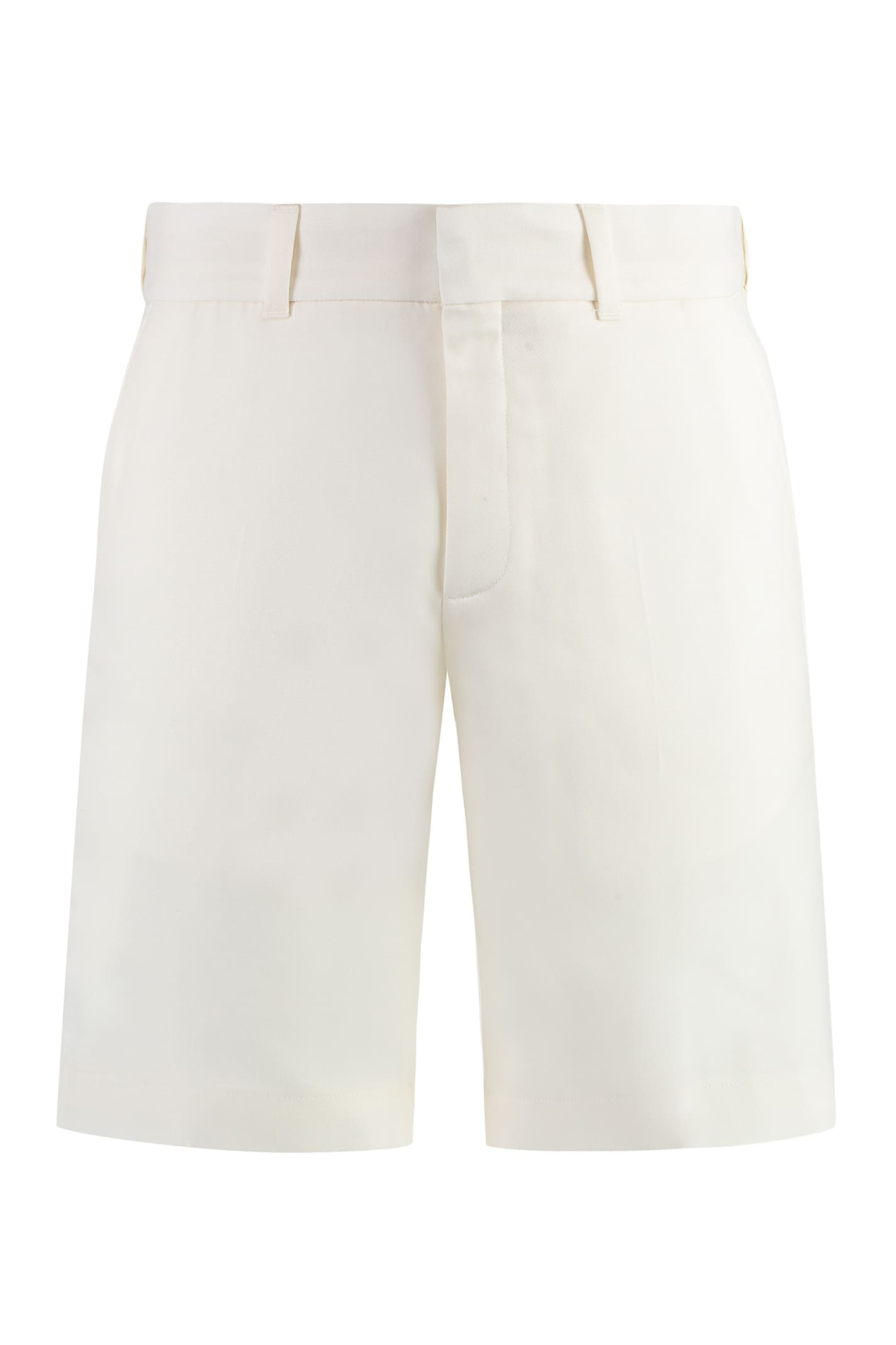 Shop Casablanca Wool Bermuda-shorts In Ivory
