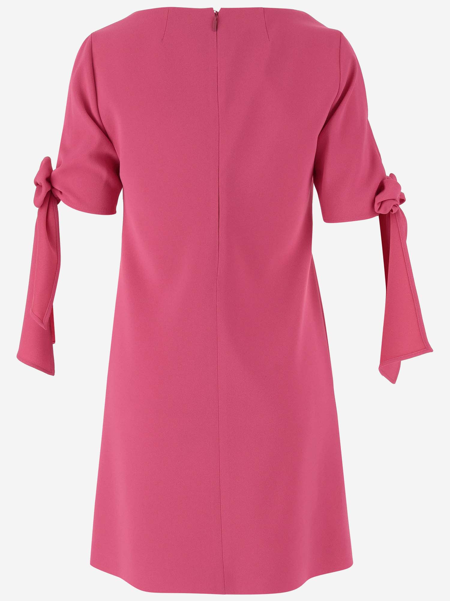 Shop Pinko Stretch Jersey Dress With Bows In Pink