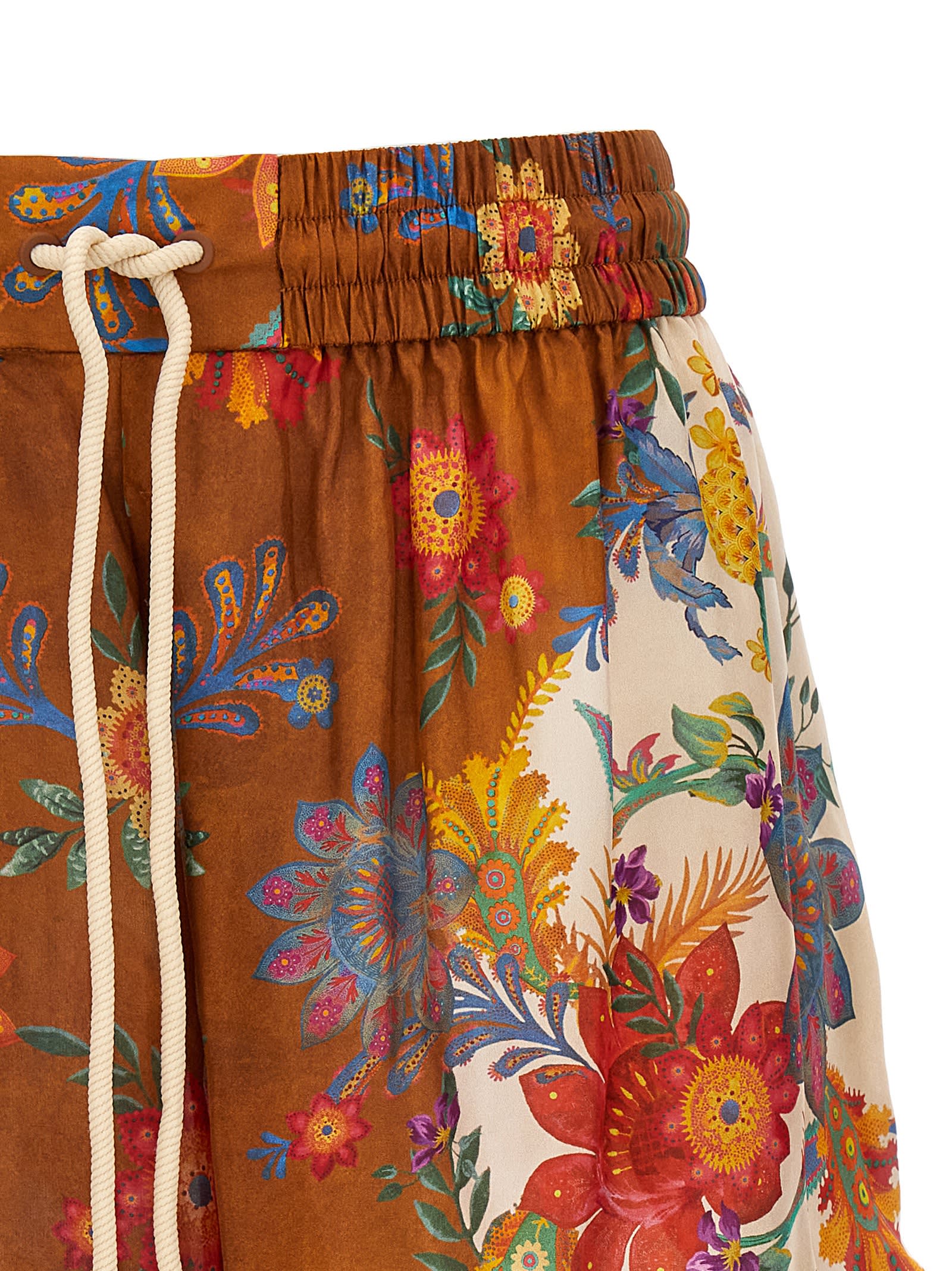 Shop Zimmermann Ginger Shorts In Multicolor