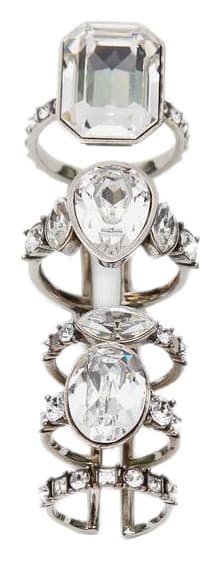 Alexander McQueen Stacked Crystal Ring