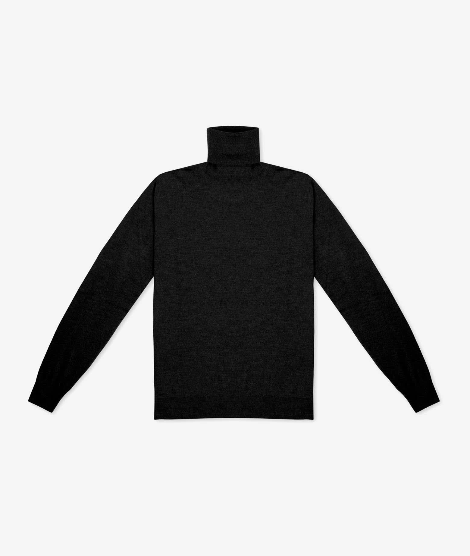 Shop Larusmiani Turtleneck Sweater Pullman Sweater In Black