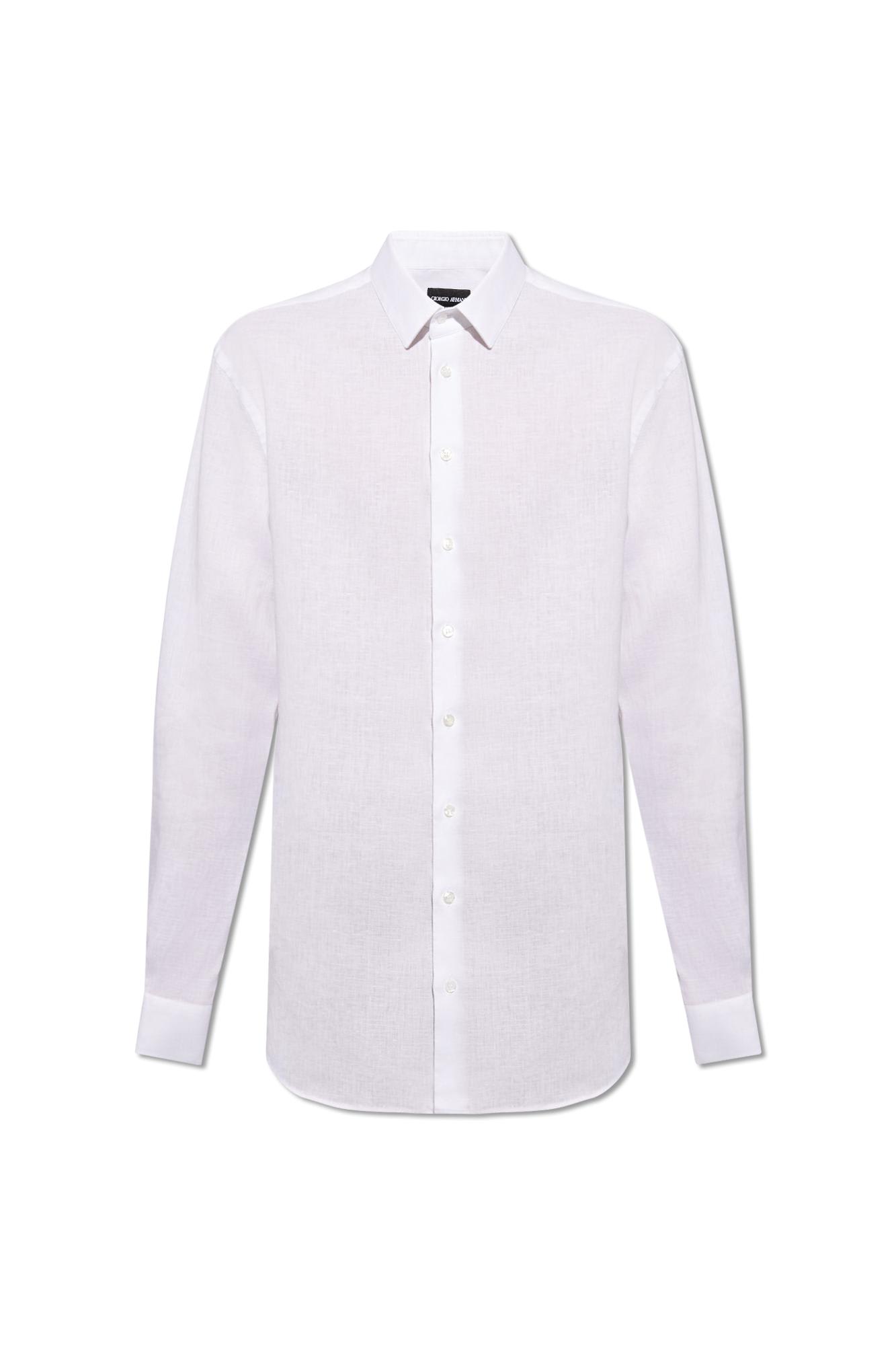 Giorgio Armani Linen Shirt In U0bn