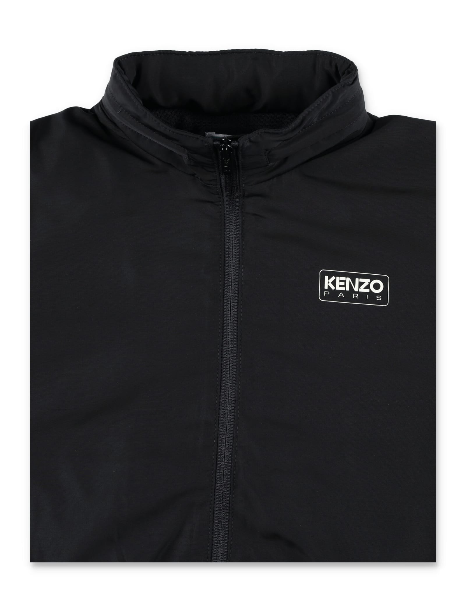 Shop Kenzo Zip Fleece In Black