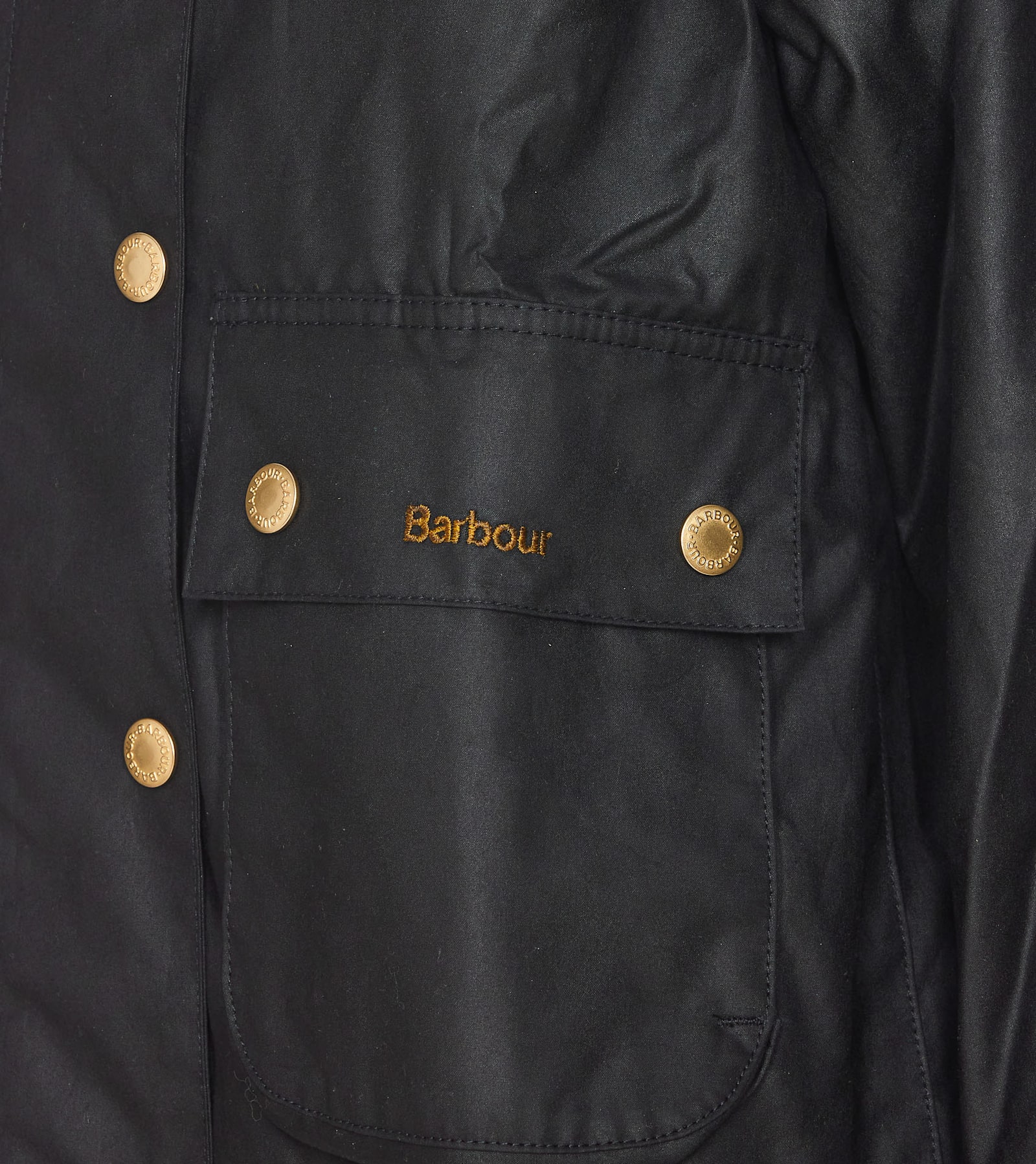 Barbour Reighton Wax Jacket In Black