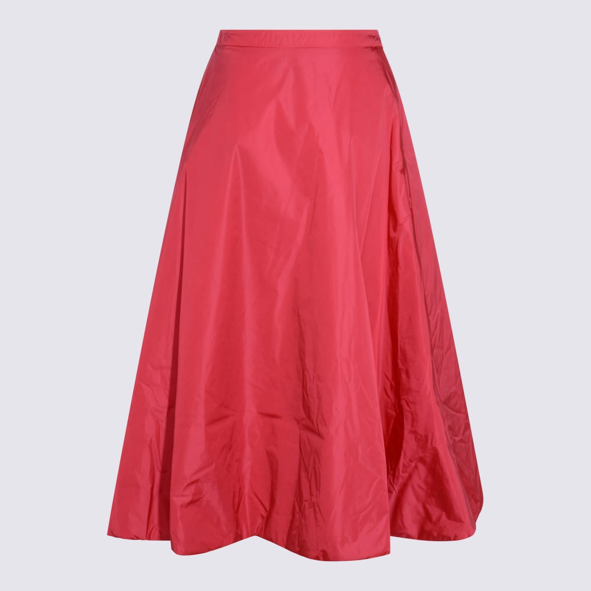 Add Logo-embroidered A-line Skirt In Red
