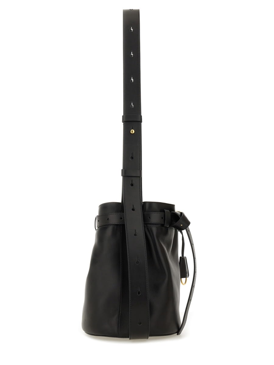 Moschino "tie Me" Bucket Bag In Black