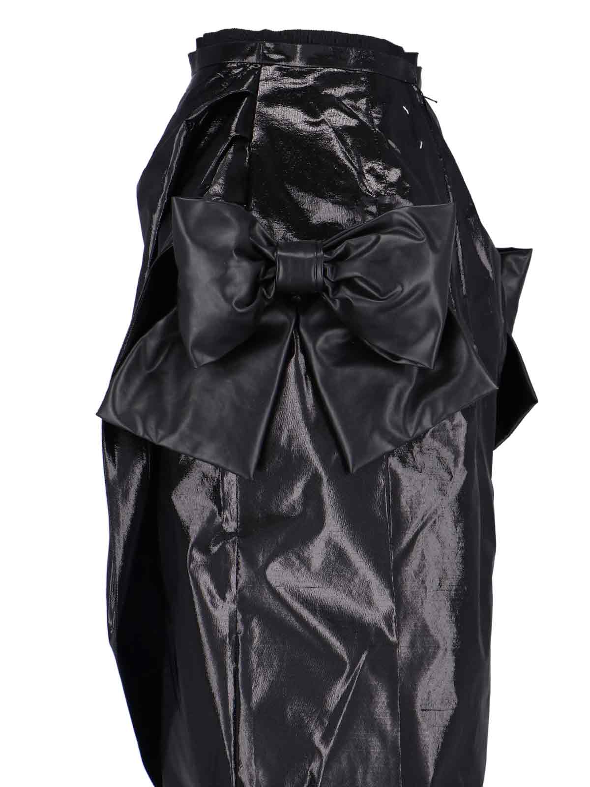 Shop Maison Margiela Draped Midi Skirt In Black