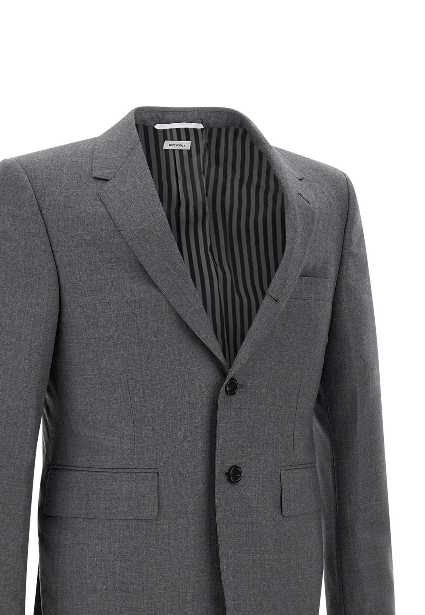 Shop Thom Browne Wool Classic Sport Coat In Grey
