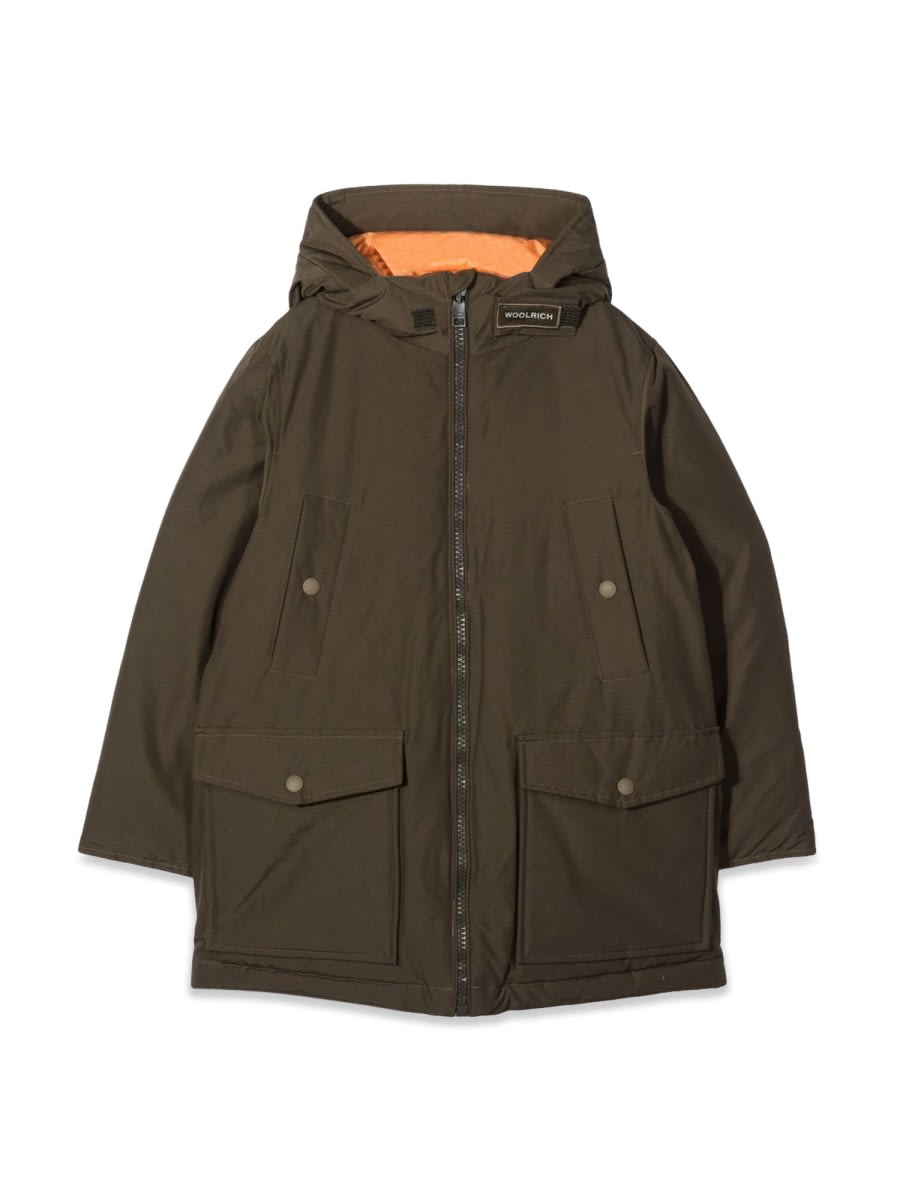 Woolrich Kids' Reversible Parka In Green