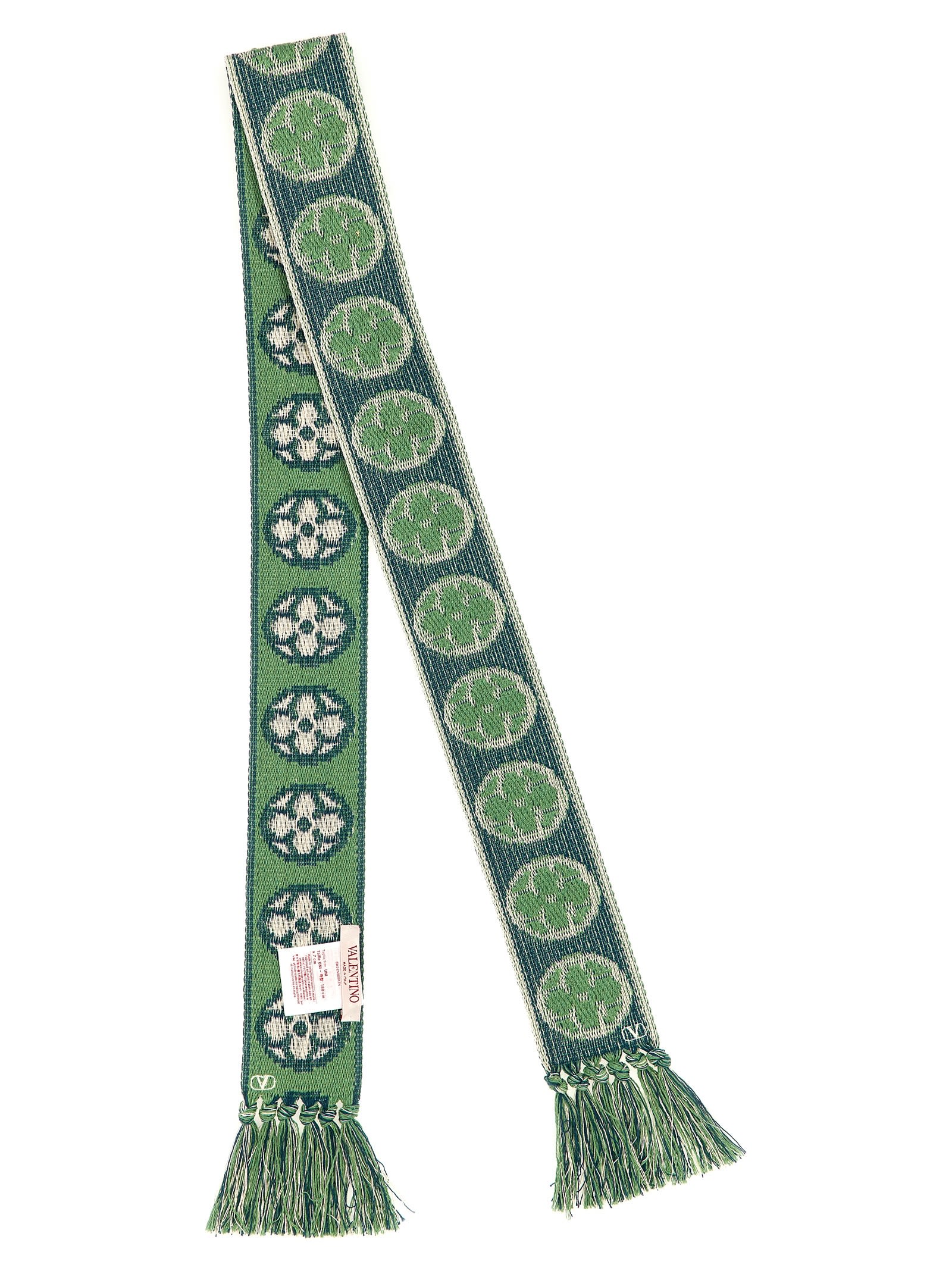 Valentino Garavani Women Embroidered Cotton Blend Antibes Scarf In Multicolor