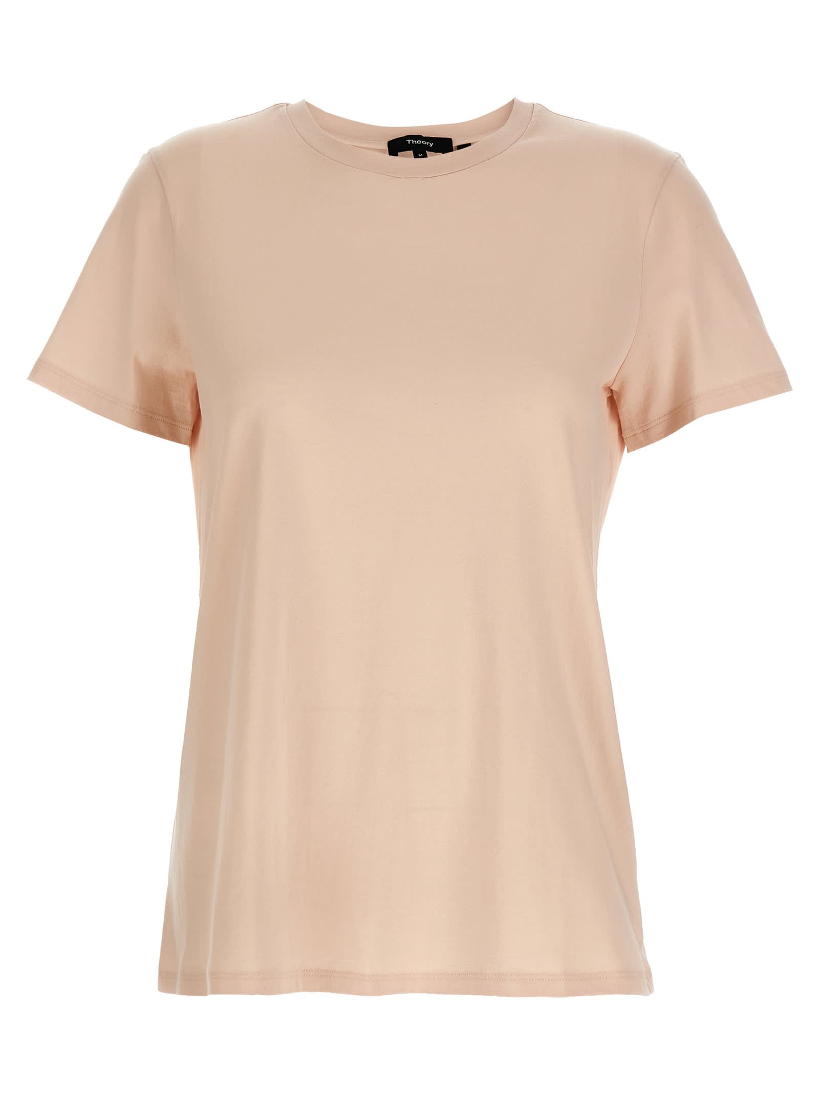 Theory Simple Crew Neck T-shirt In Pink
